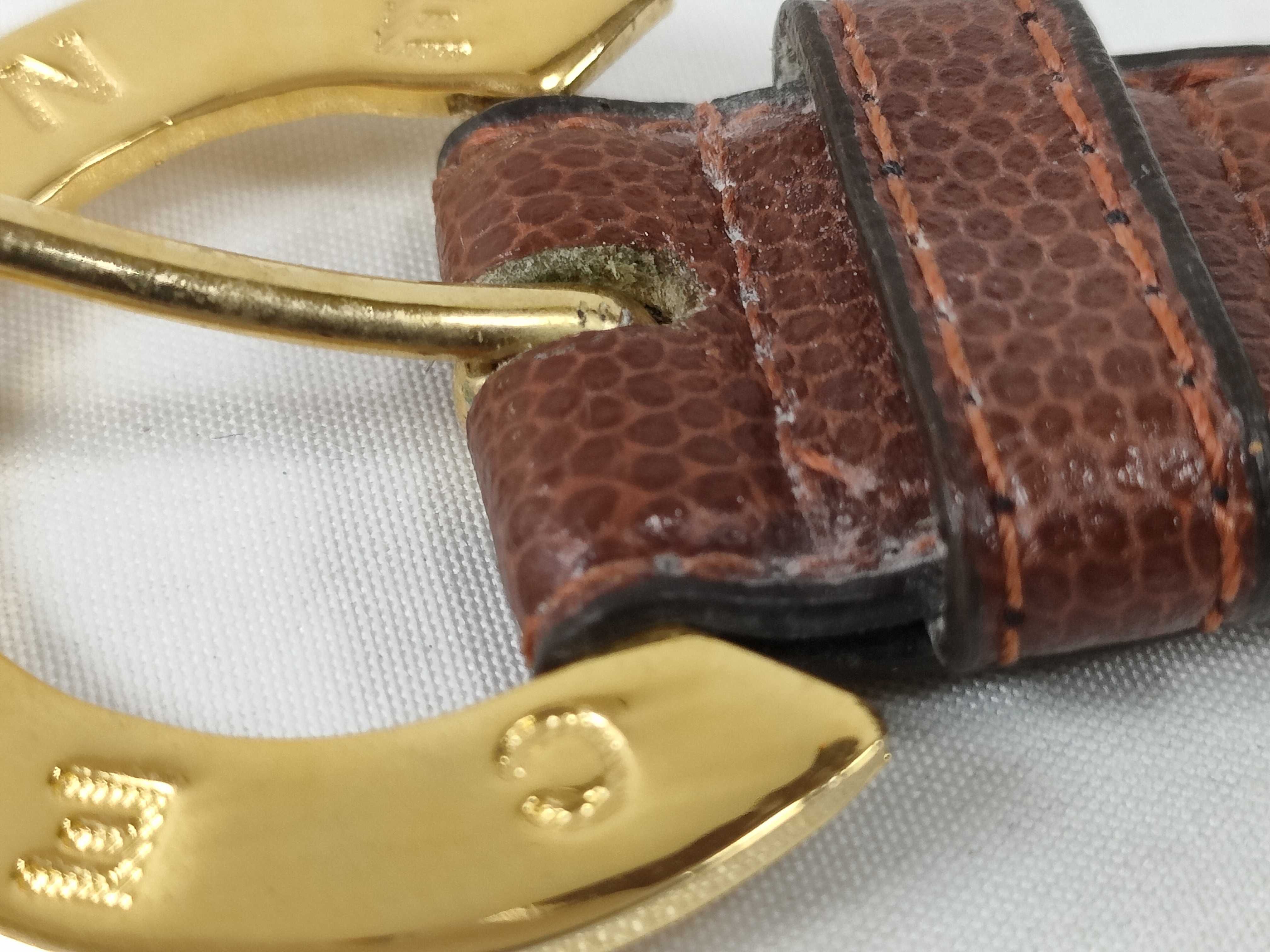 Belt, Circle Logo, Brown, Gold, Other Accessories — view 13