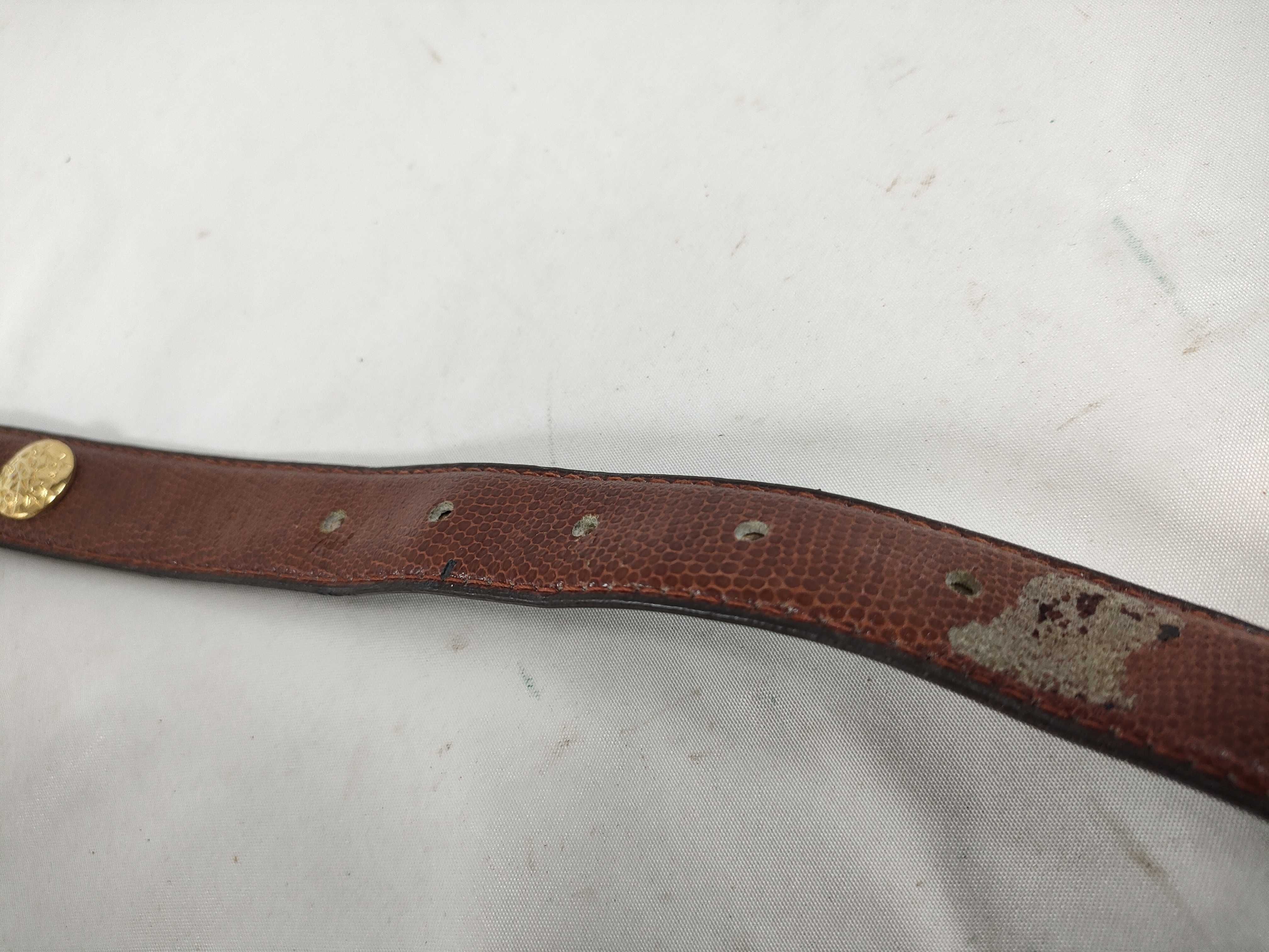 Belt, Circle Logo, Brown, Gold, Other Accessories — view 5