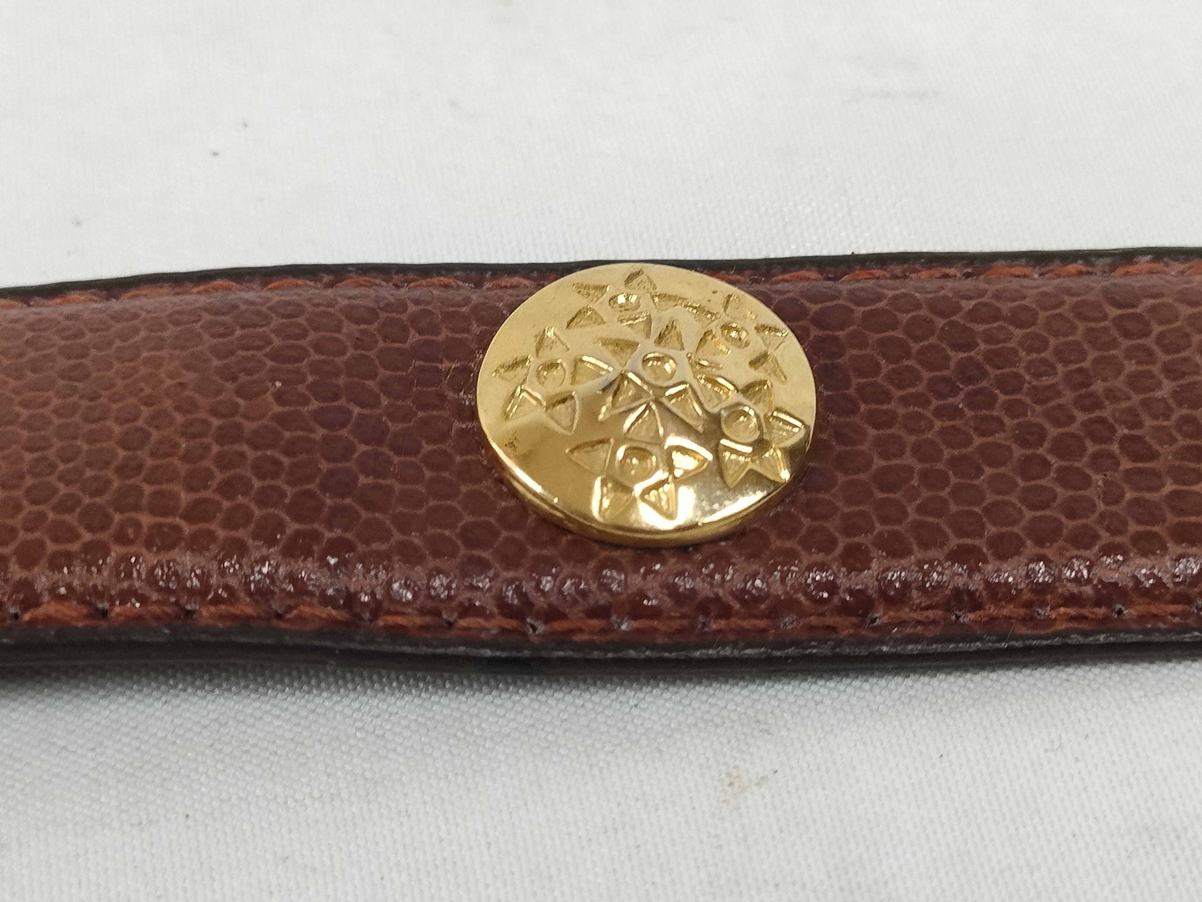 Belt, Circle Logo, Brown, Gold, Other Accessories — view 9