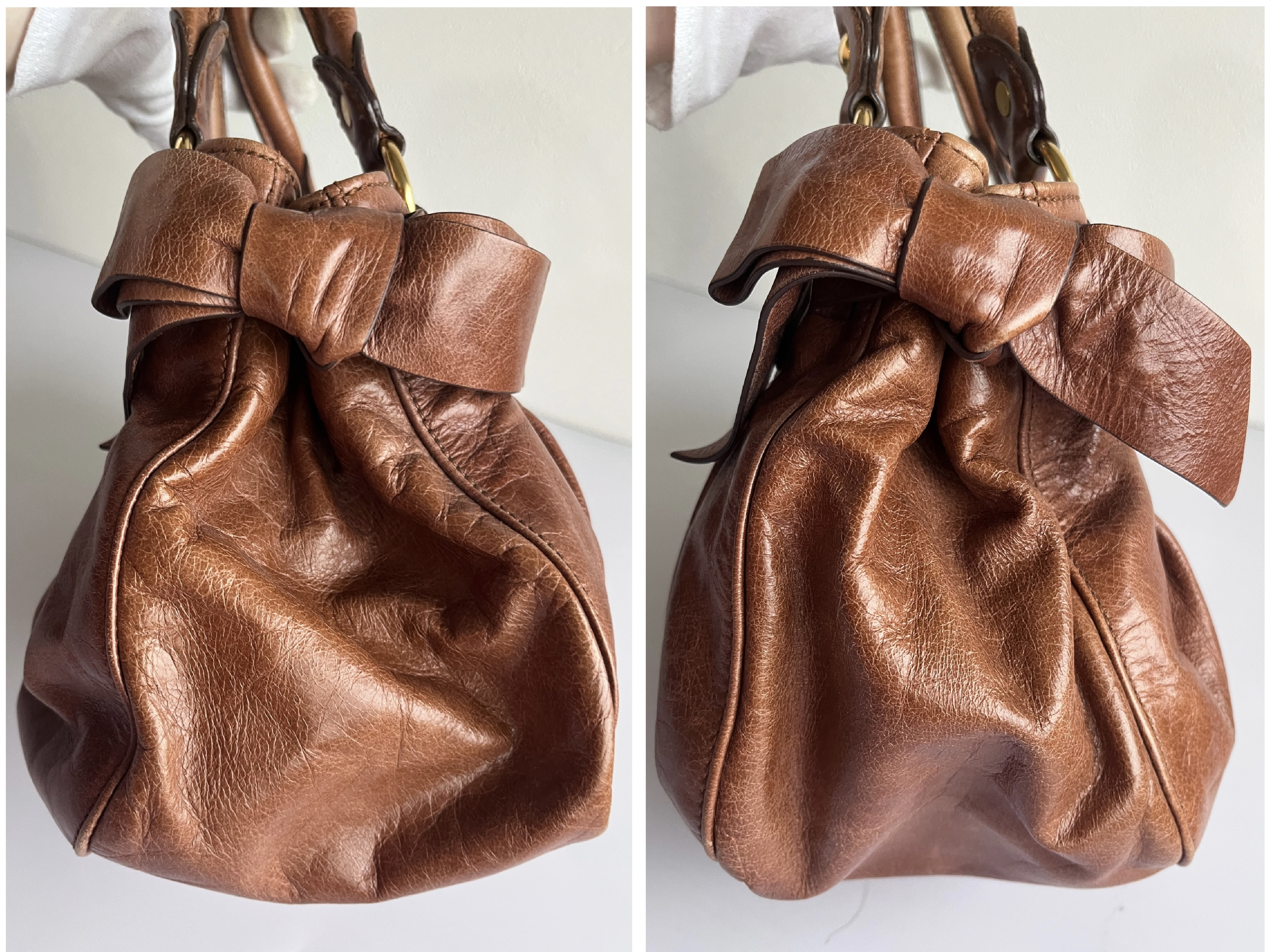 Vitello Luxe 2-Way Handbag with Shoulder Strap — view 5