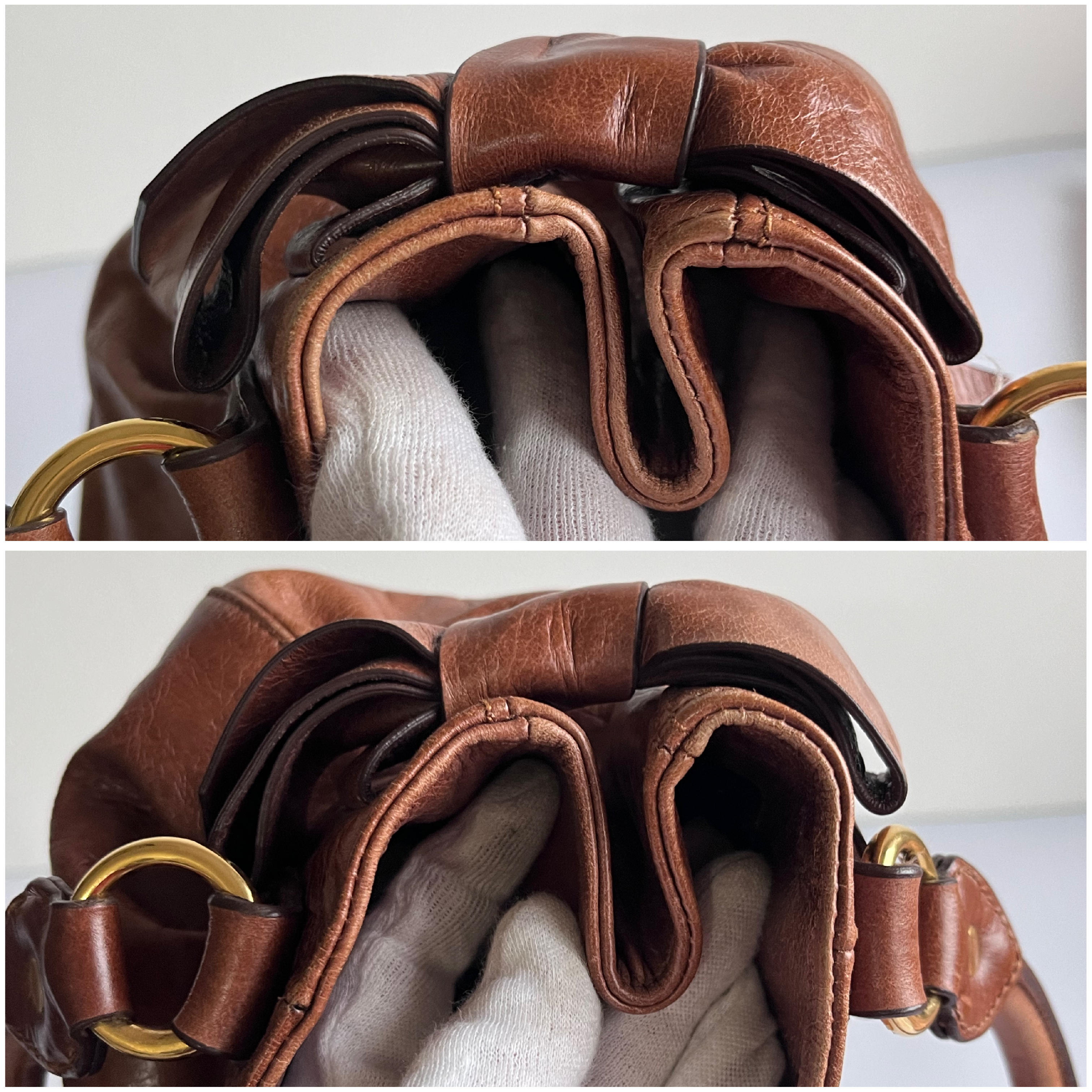 Vitello Luxe 2-Way Handbag with Shoulder Strap — view 10