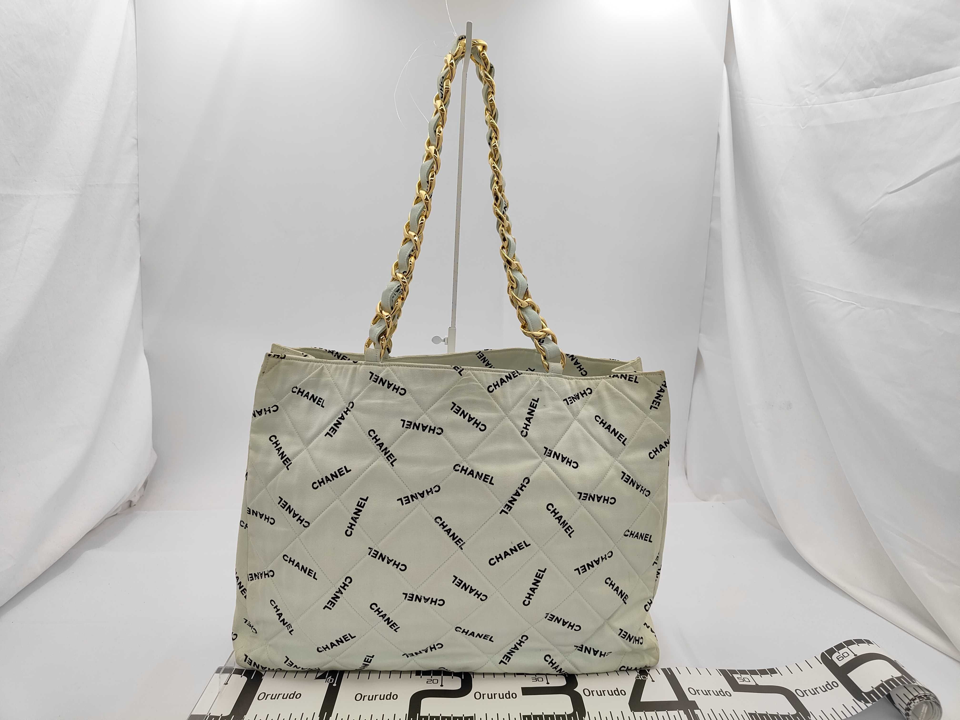 all-over logo canvas tote bag — view 2