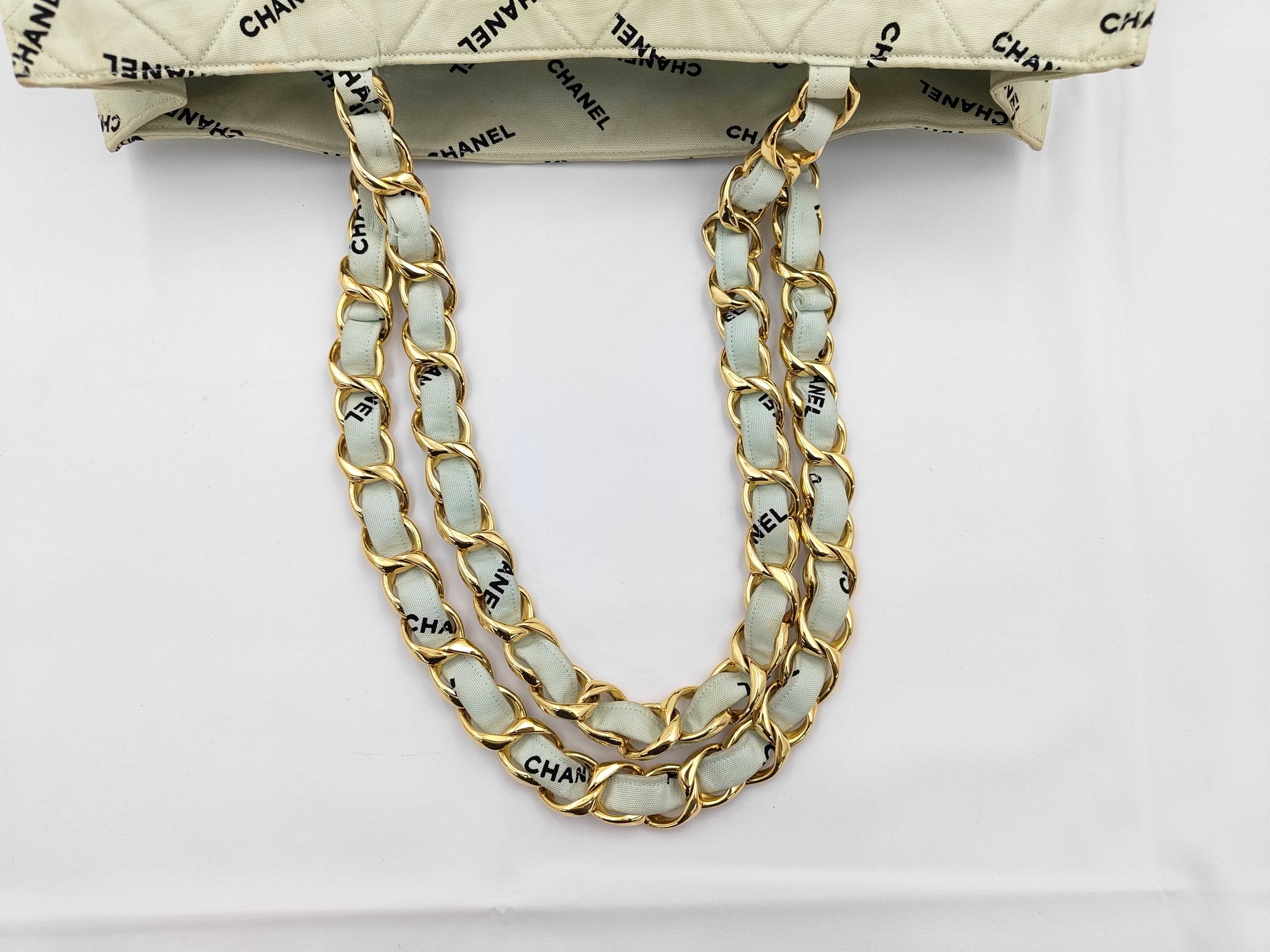 all-over logo canvas tote bag — view 3