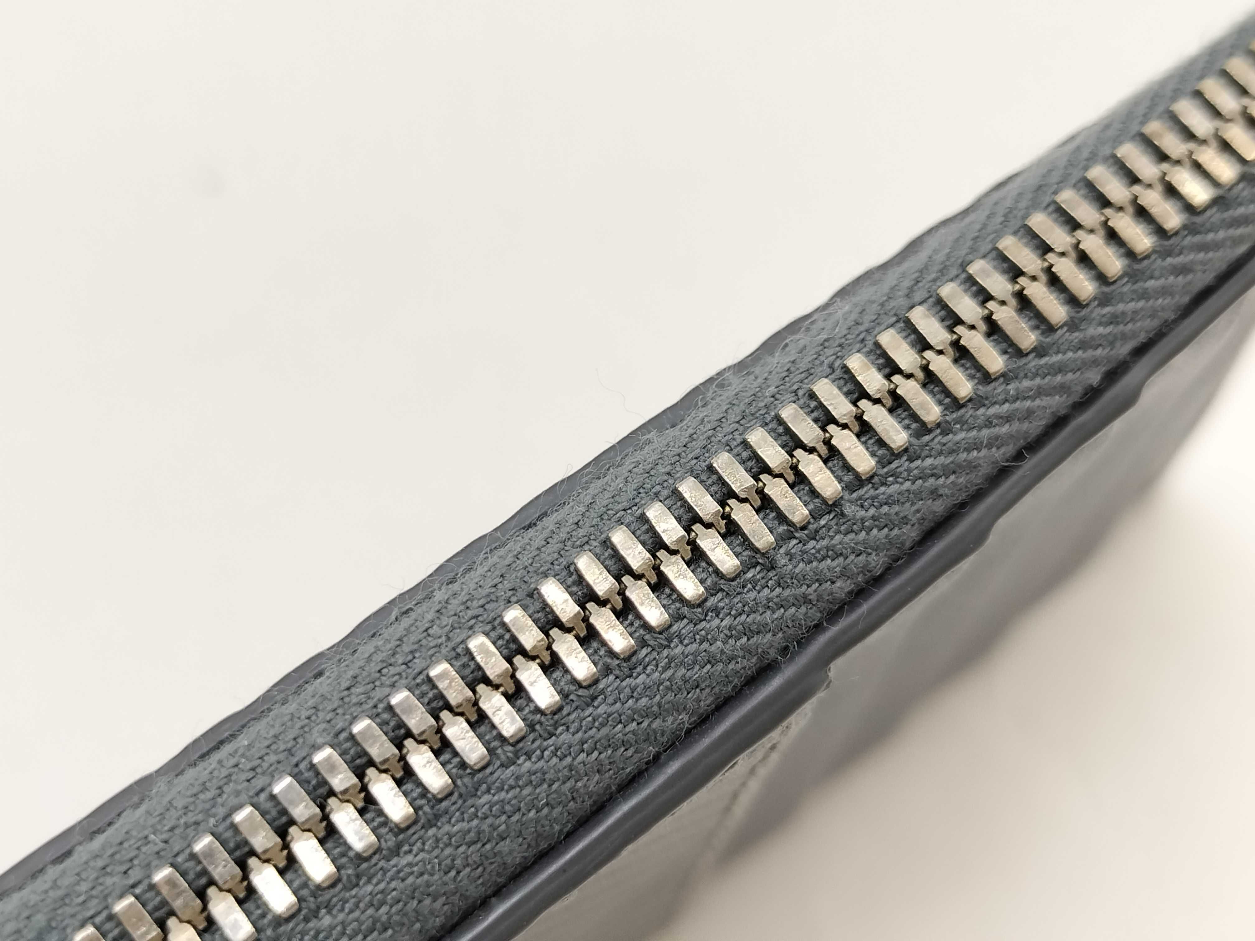 Debossed Intrecciato Fragment Case, Leather, Gray, Size 29, Card Case — view 8
