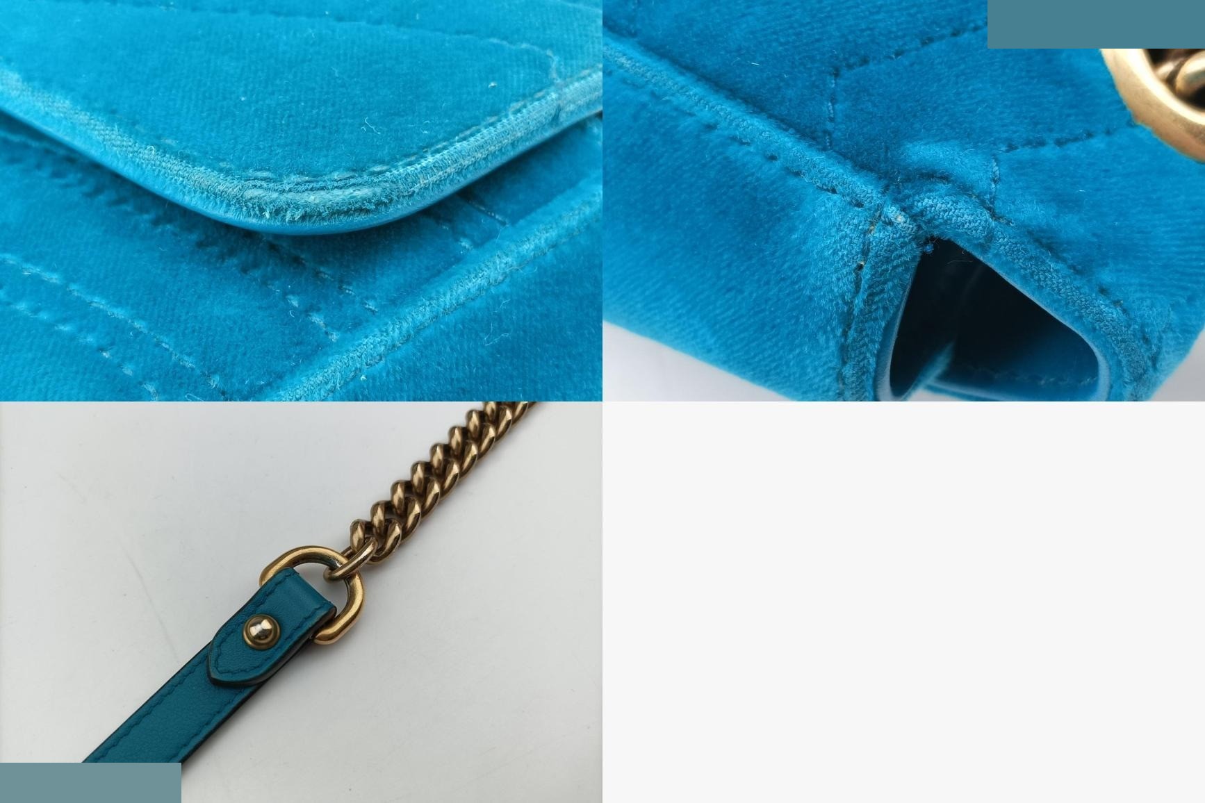 GG Marmont Velour Blue — view 11