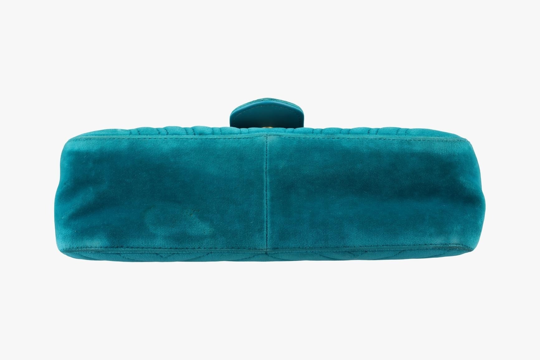 GG Marmont Velour Blue — view 3