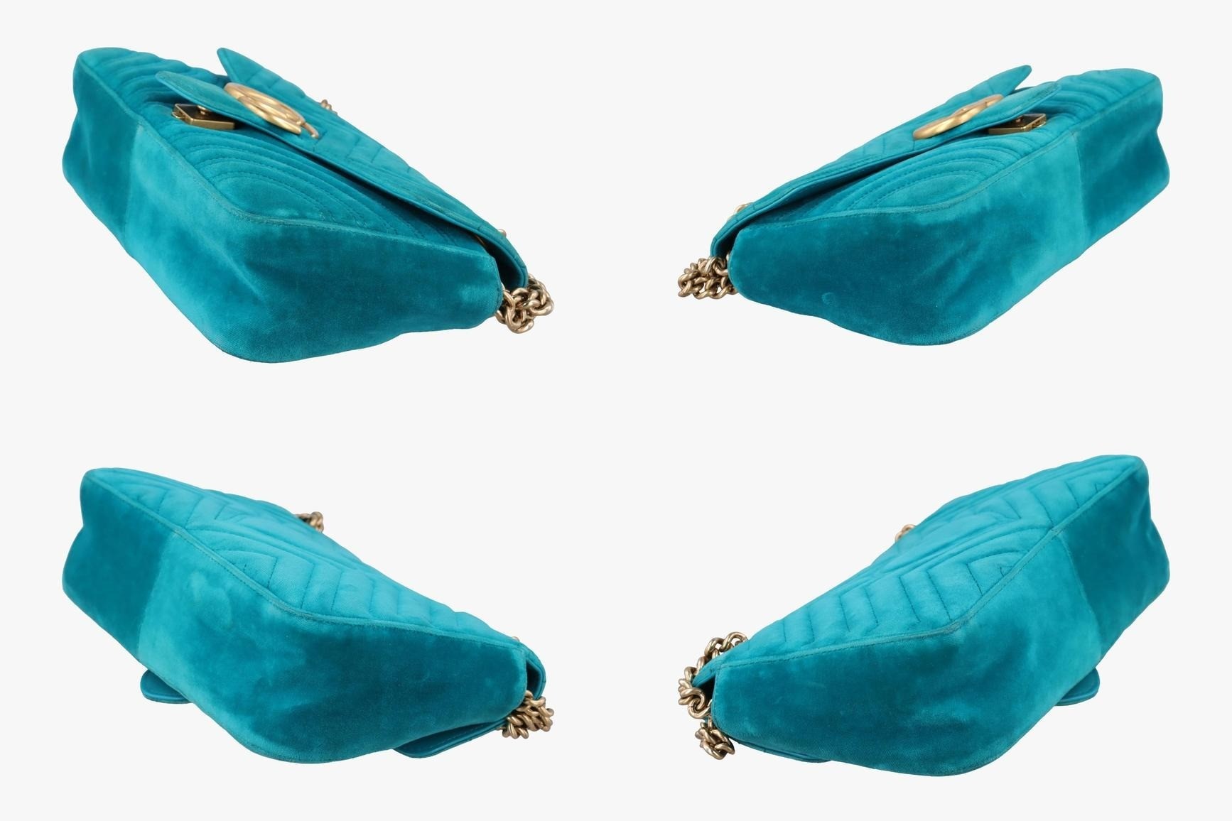 GG Marmont Velour Blue — view 4