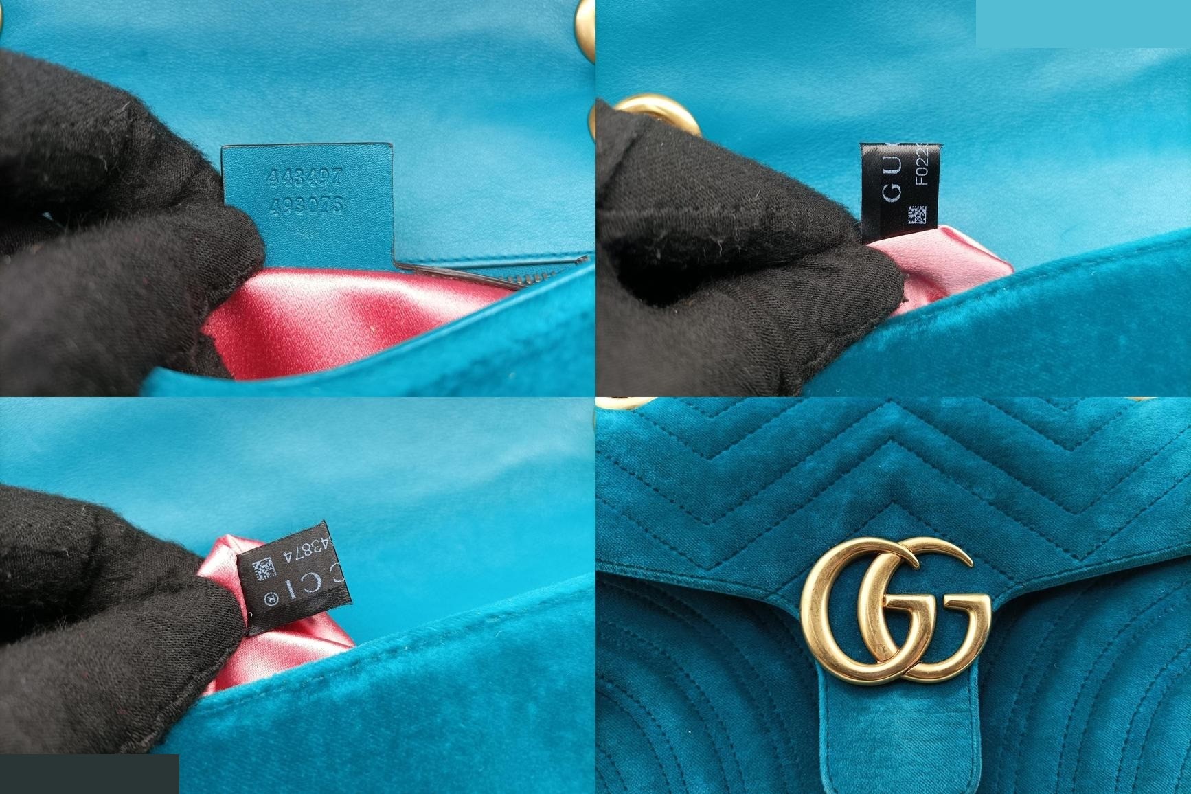 GG Marmont Velour Blue — view 8