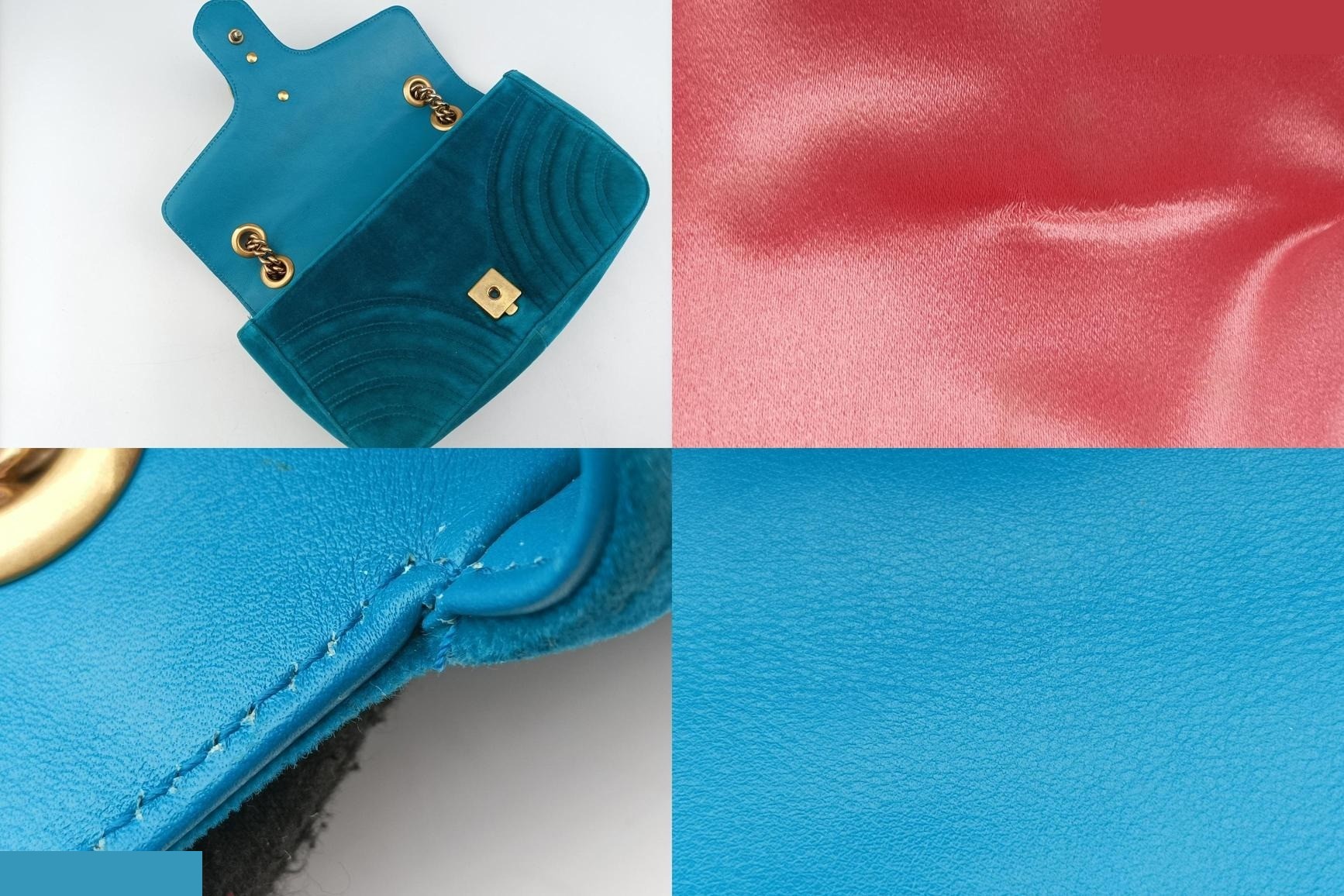 GG Marmont Velour Blue — view 9