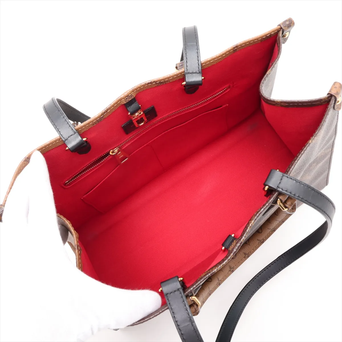 Giant Monogram Reverse OnTheGo MM M45321 Brown (RFID detected) — view 7