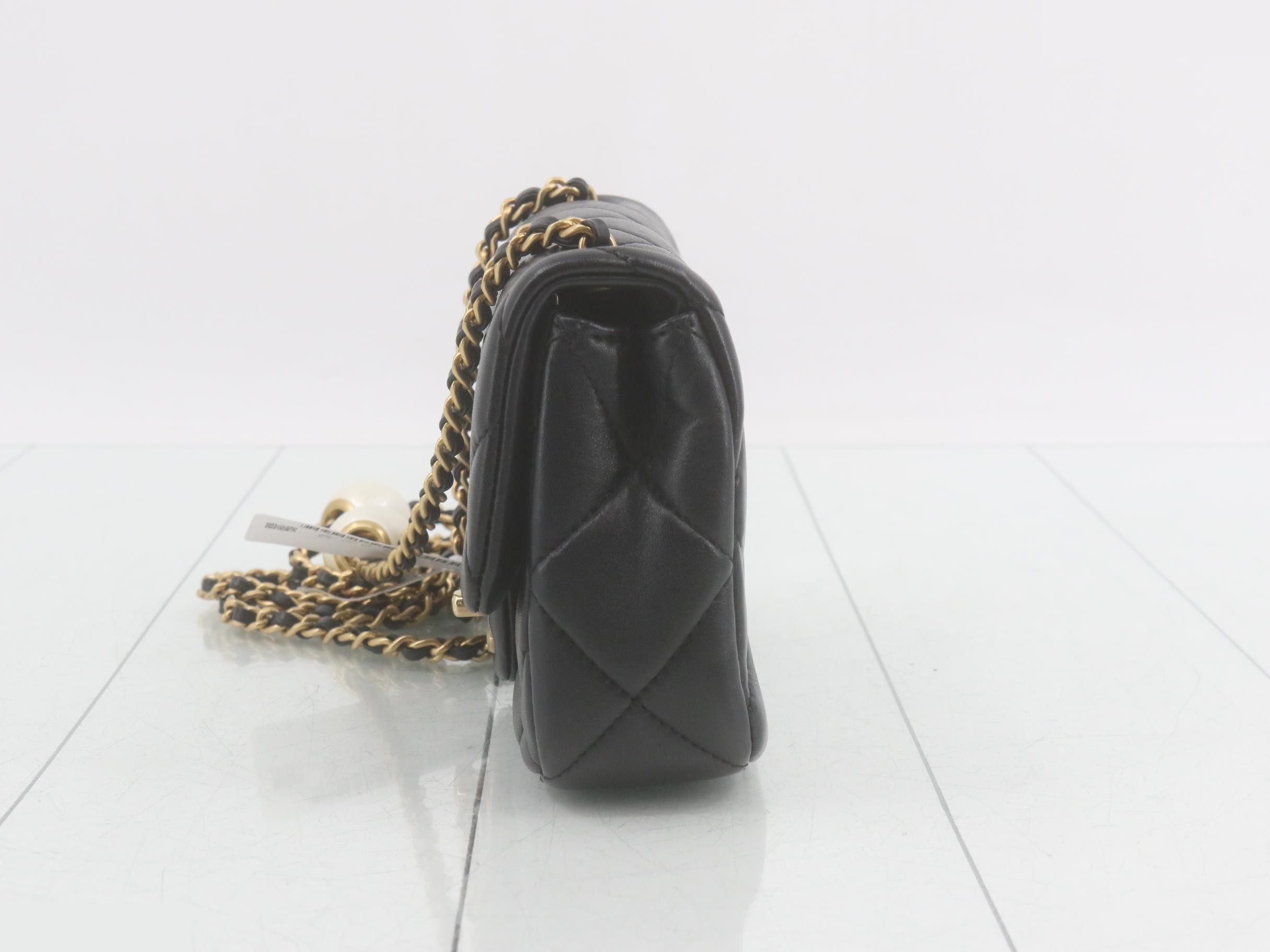 Pearl Mini Matelassé 17 Lambskin Shoulder Bag — view 3