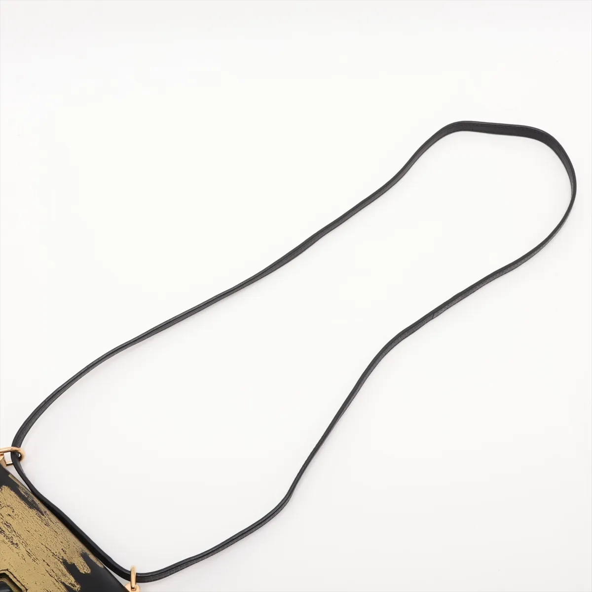 LV logo x leather Twist PM - Black x Gold, RFID responsive, with mirror. — view 5