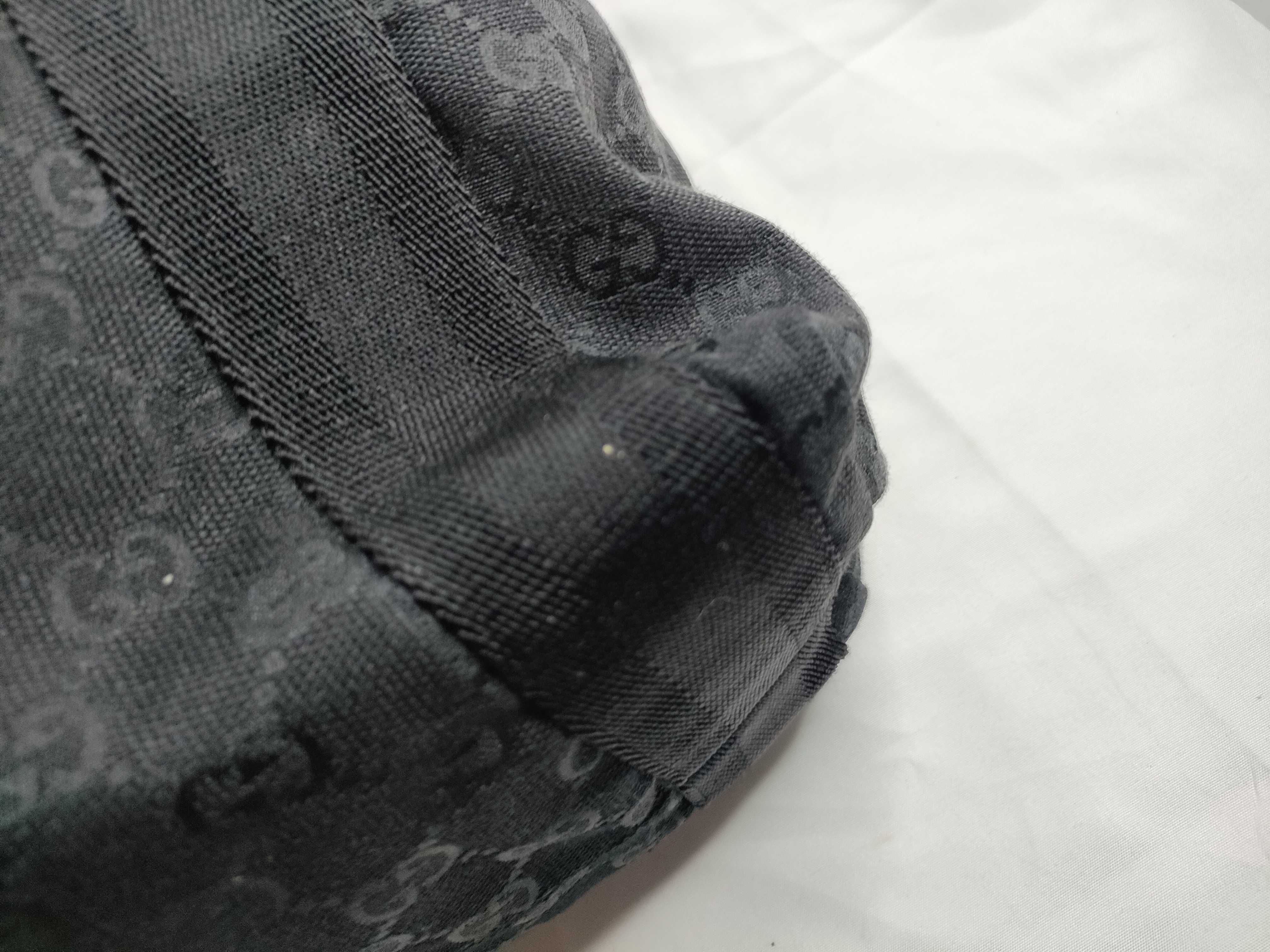 tote bag, canvas and leather, GG pattern, black. — view 5