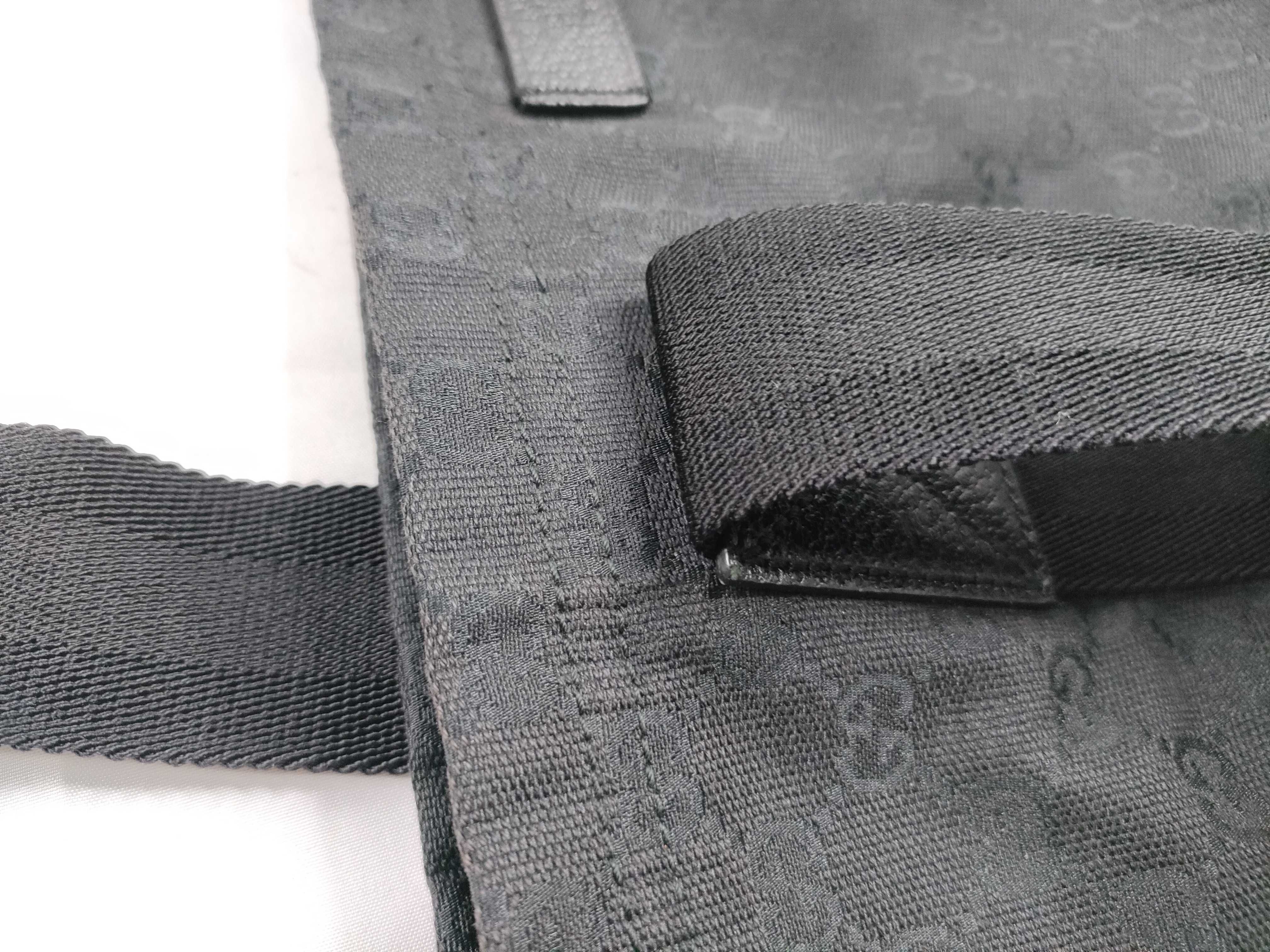tote bag, canvas and leather, GG pattern, black. — view 8