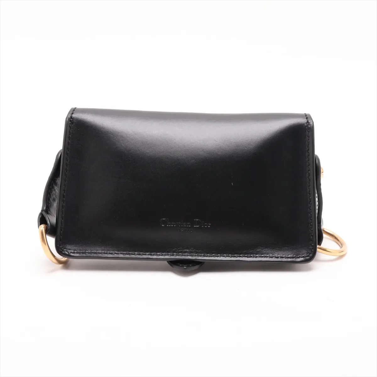D-BEE Leather Shoulder Bag, Black — view 2