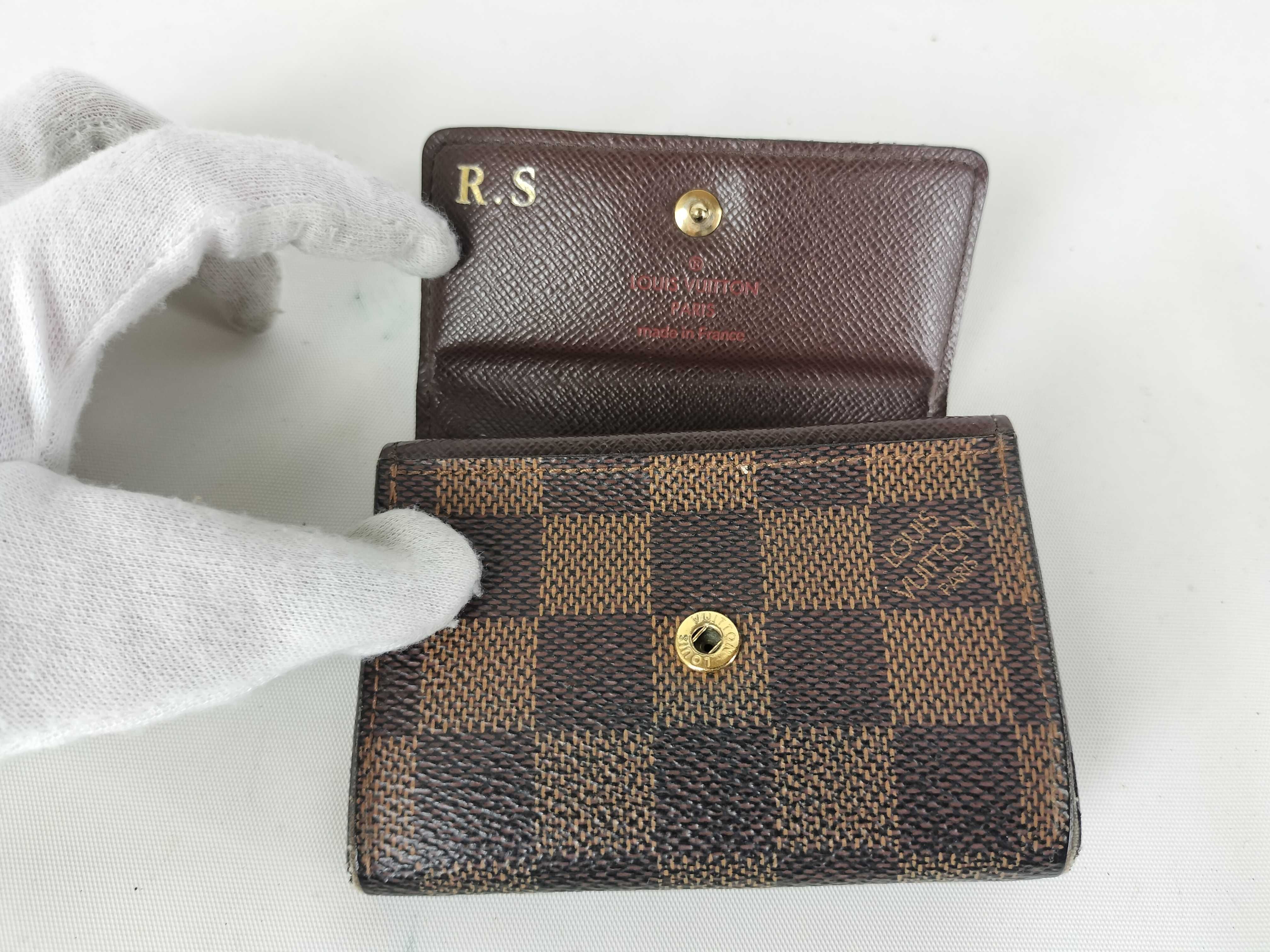 Damier Portemonnaie Plat N61930 Coin Case with Initials — view 5
