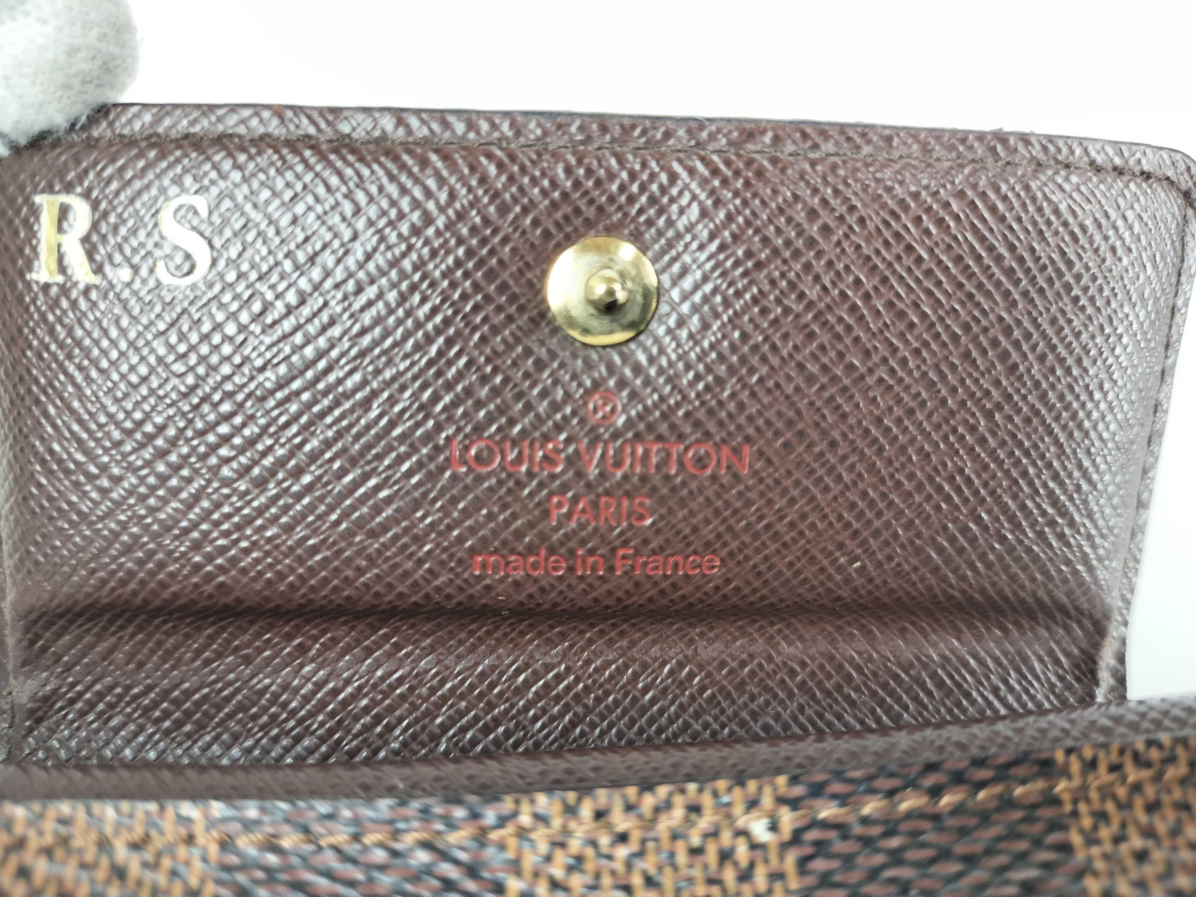 Damier Portemonnaie Plat N61930 Coin Case with Initials — view 6