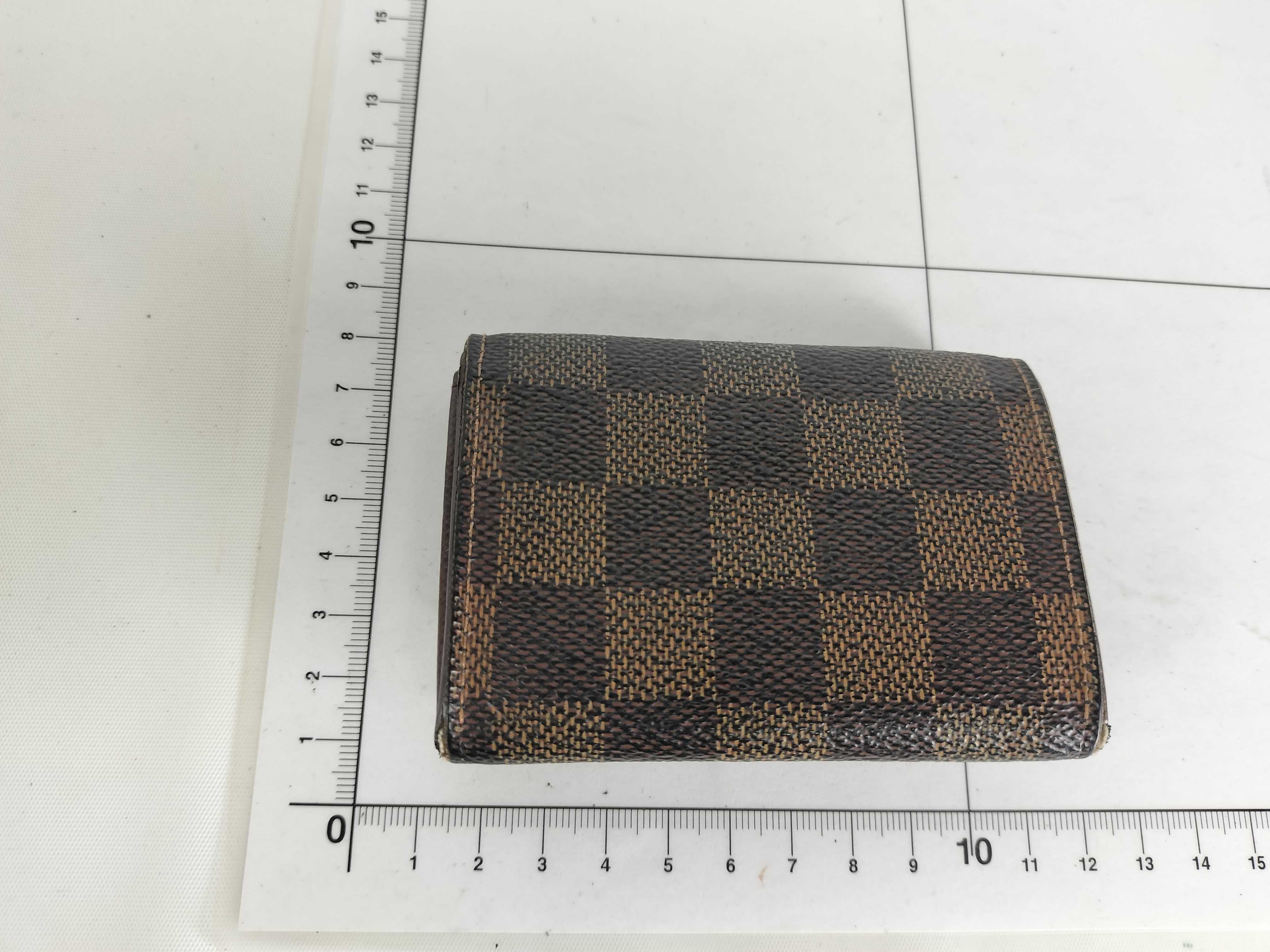 Damier Portemonnaie Plat N61930 Coin Case with Initials — view 10