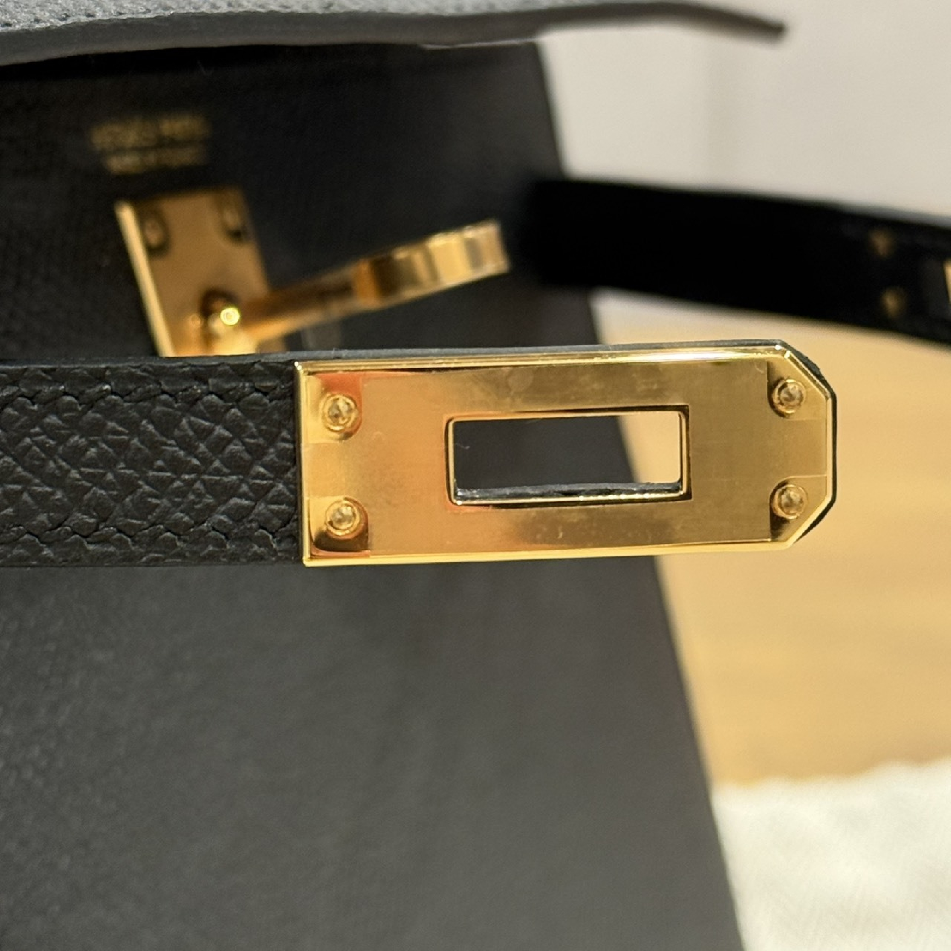Mini Kelly Sellier Black Epsom GHW K stamp handbag — view 11
