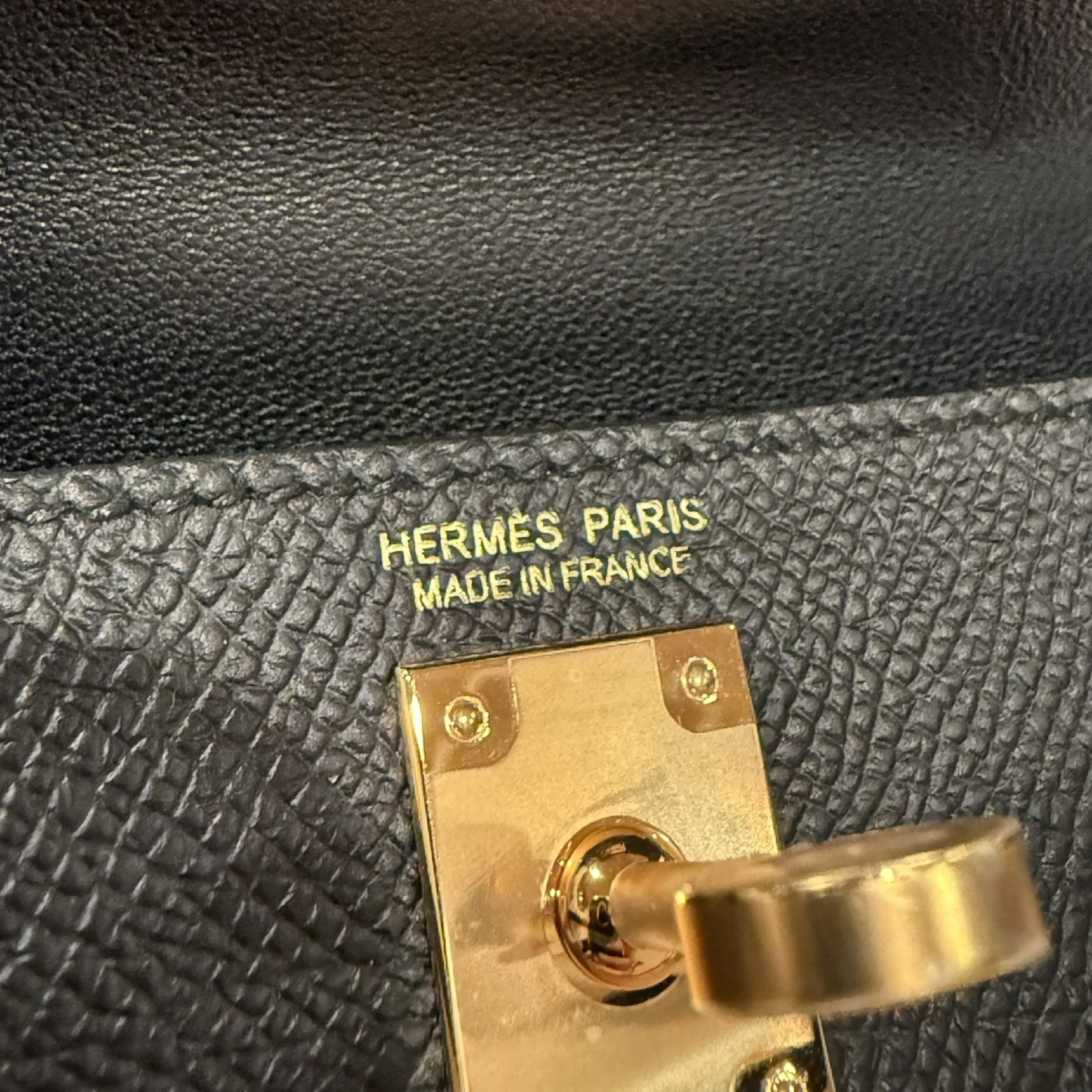 Mini Kelly Sellier Black Epsom GHW K stamp handbag — view 12