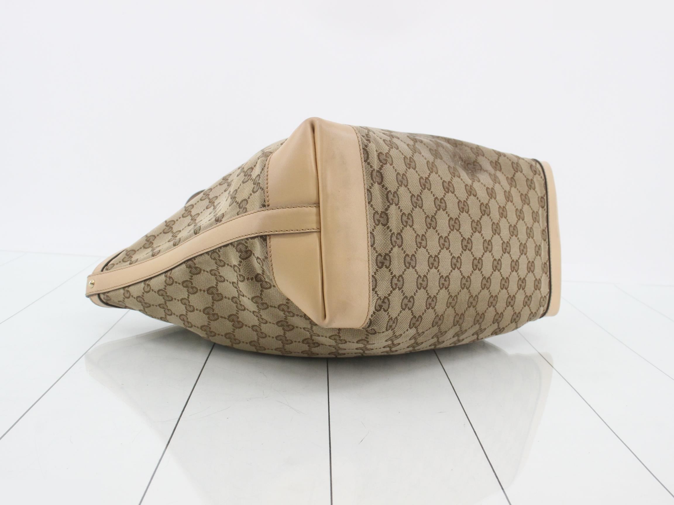 GG Canvas Leather Tote Bag with Pouch — view 5