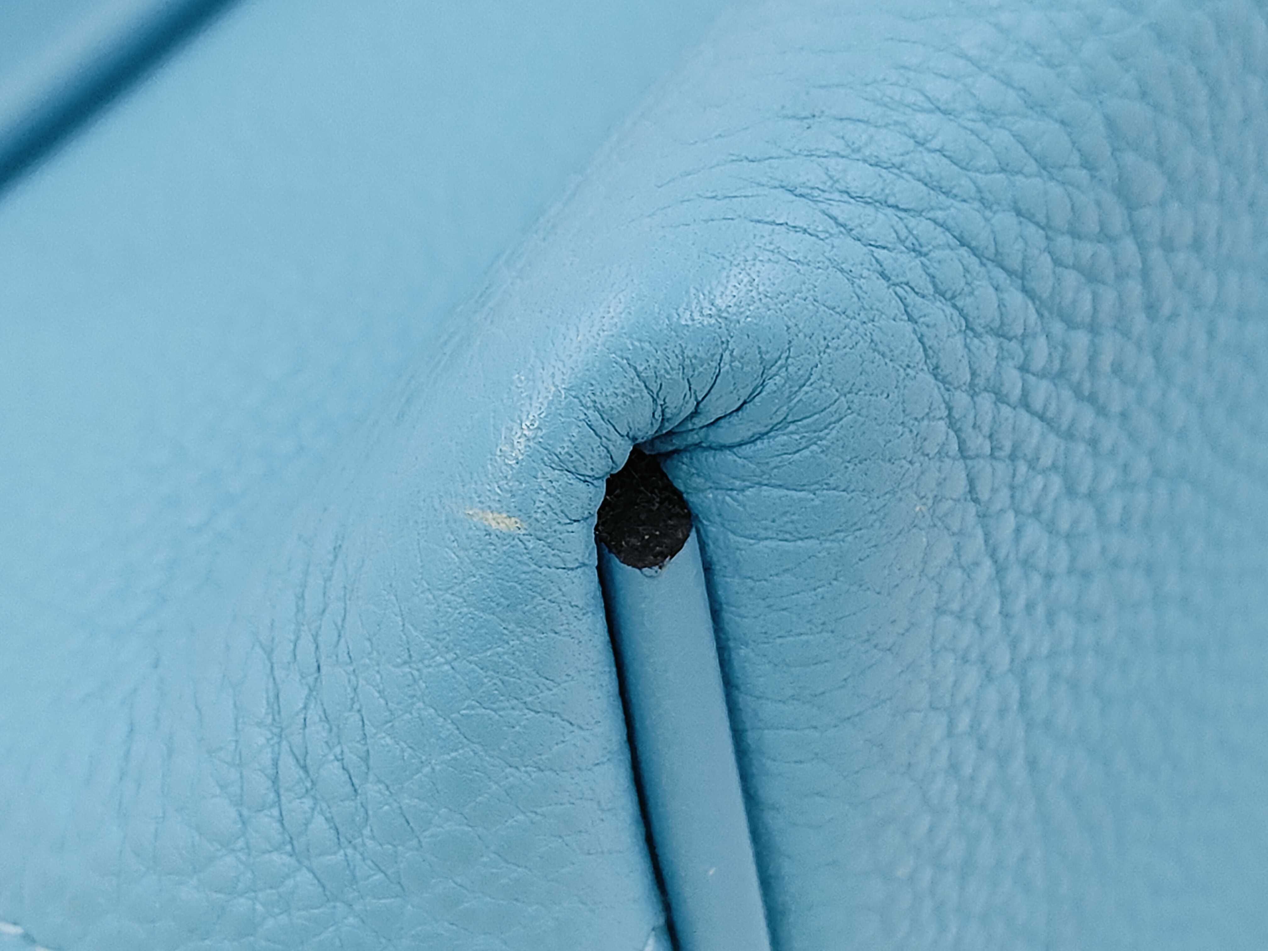 24/24 Leather 2-Way Handbag (D Stamp, Light Blue) — view 6