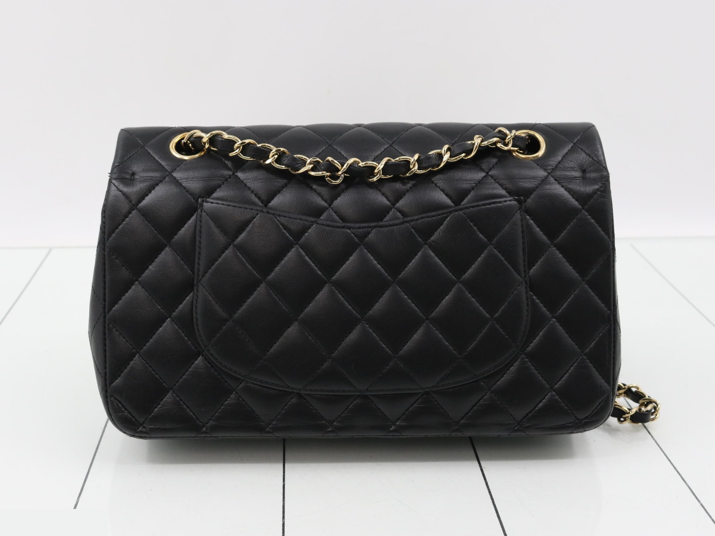Matelassé handbag, chain shoulder bag, 2-way, black — view 2