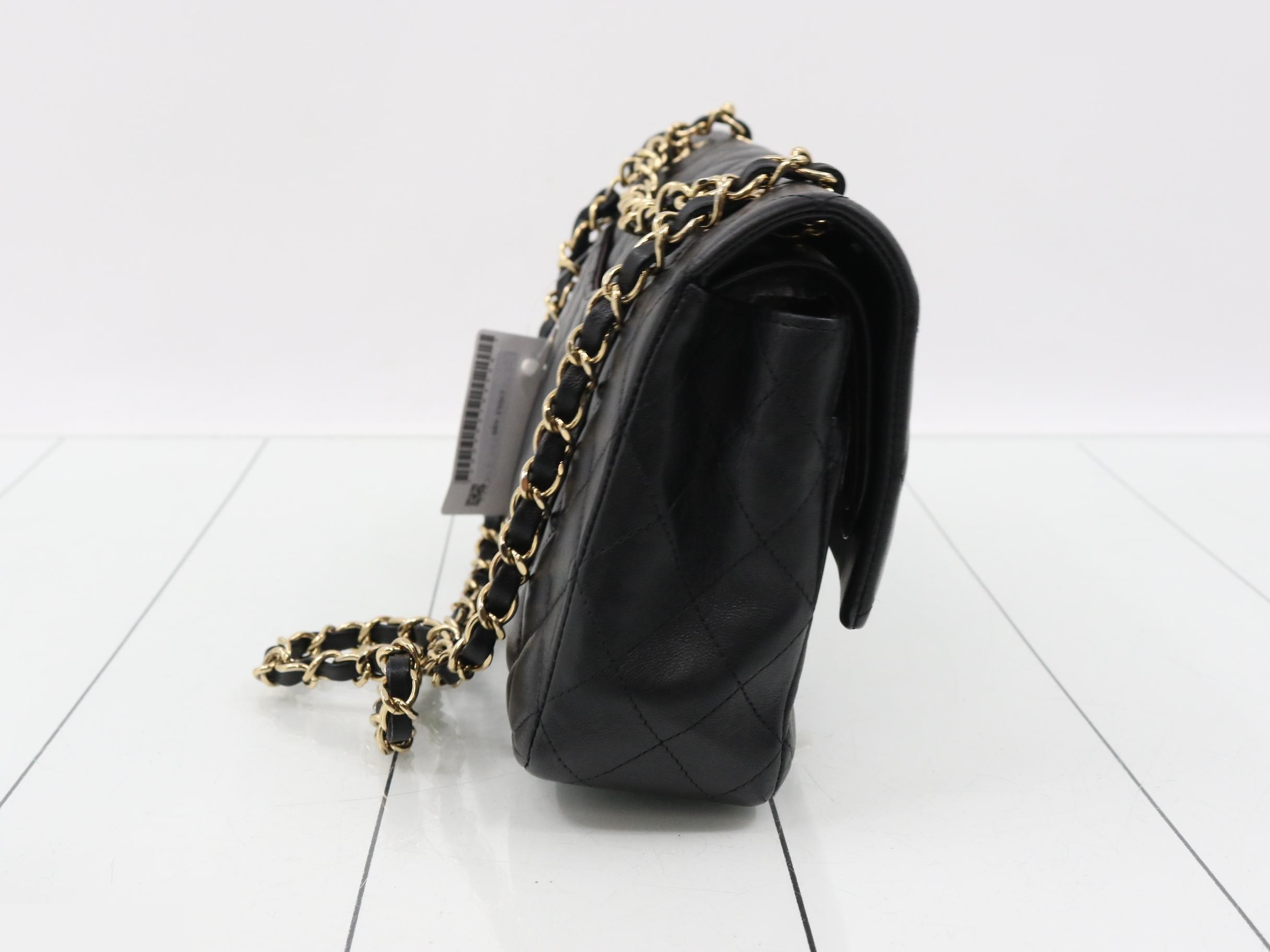 Matelassé handbag, chain shoulder bag, 2-way, black — view 4