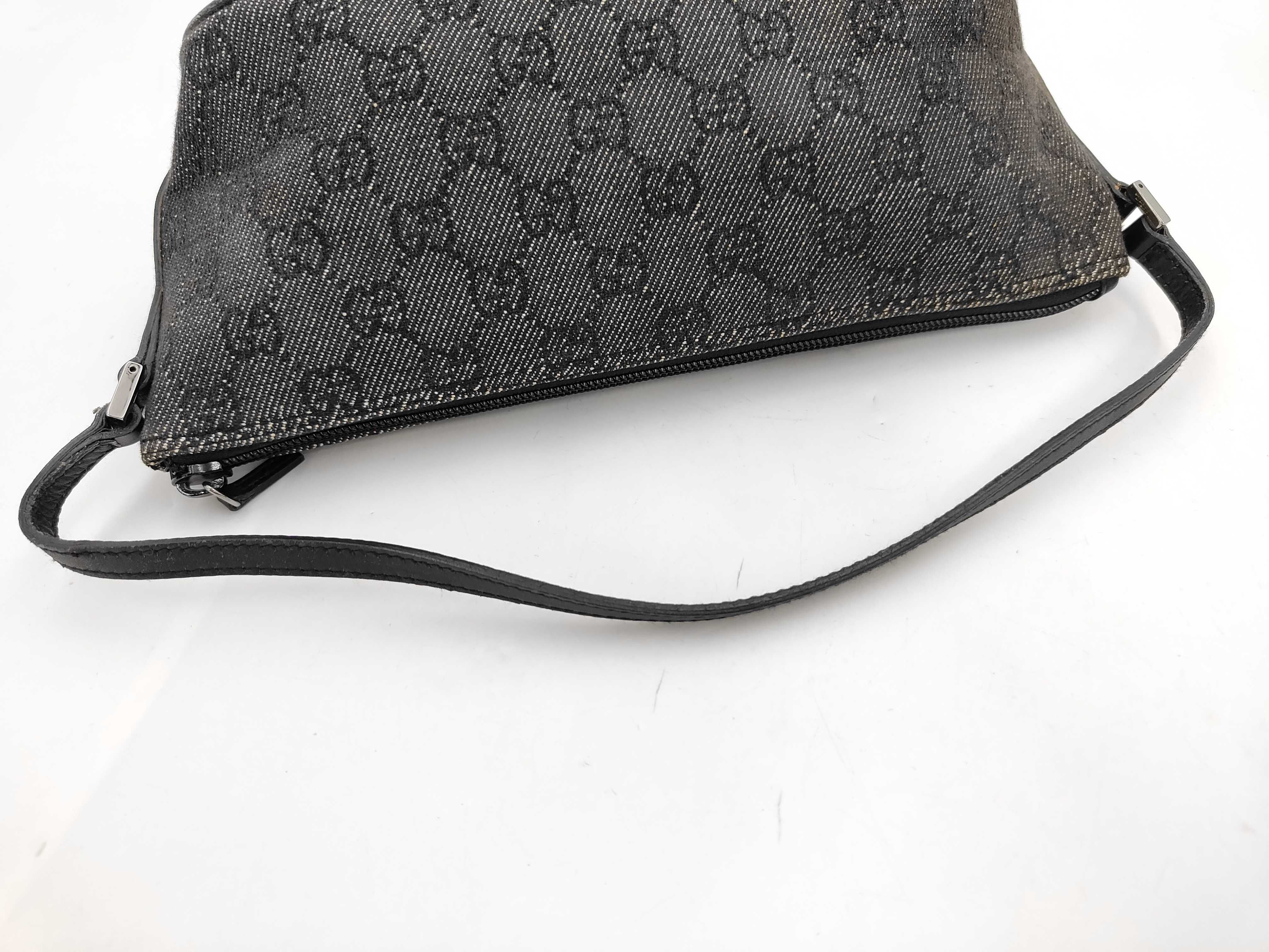 GG Canvas Hand Pouch, Black, 07198 (Handbag) — view 5