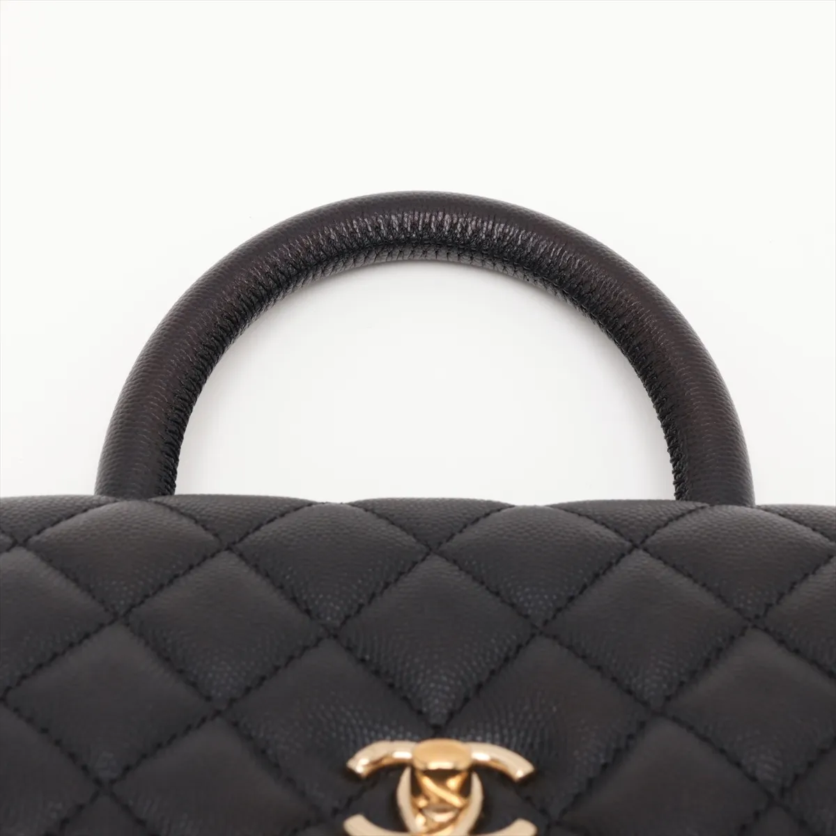 [Individually packaged] Chanel Coco Handle 24 XS Caviar Skin 2-Way Handbag, Black with Gold Hardware, 29916145, Serial Number 29, A92990 — view 6
