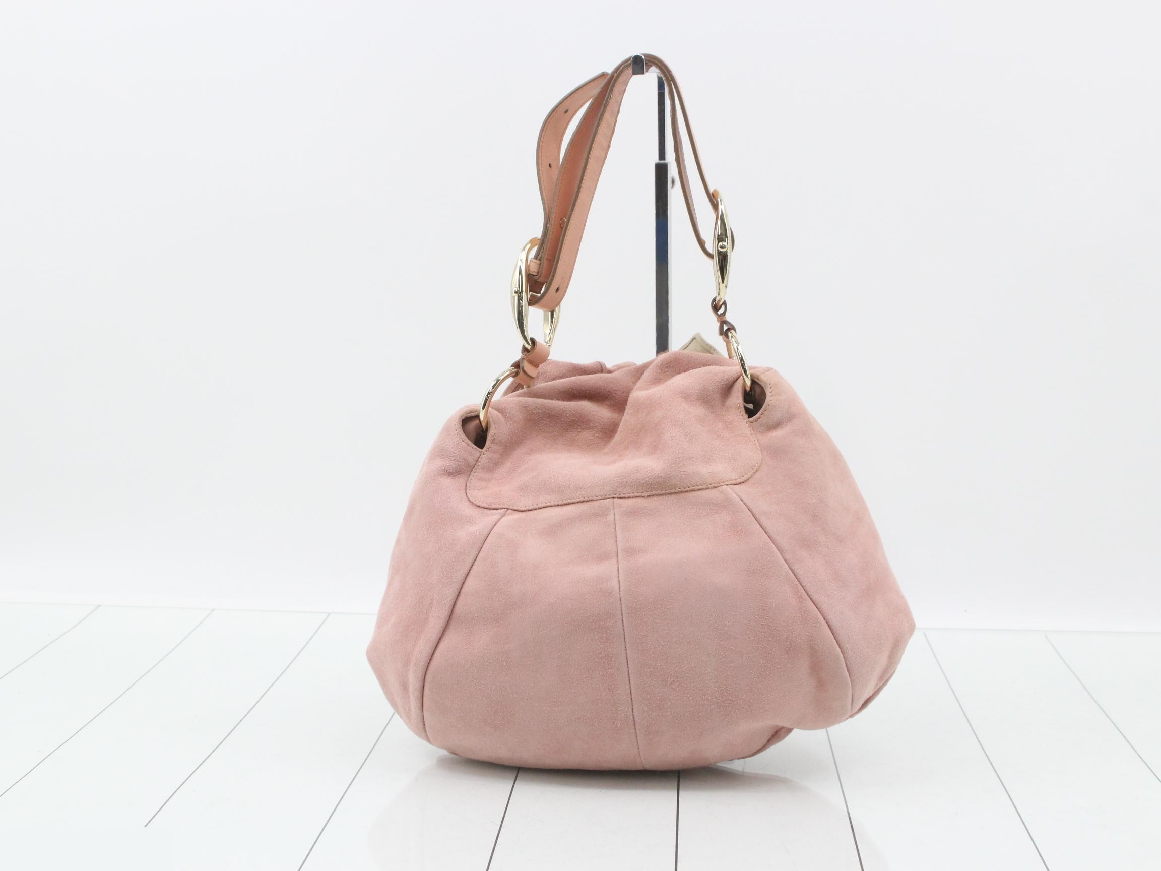 Suede Rose Motif Shoulder Bag — view 2