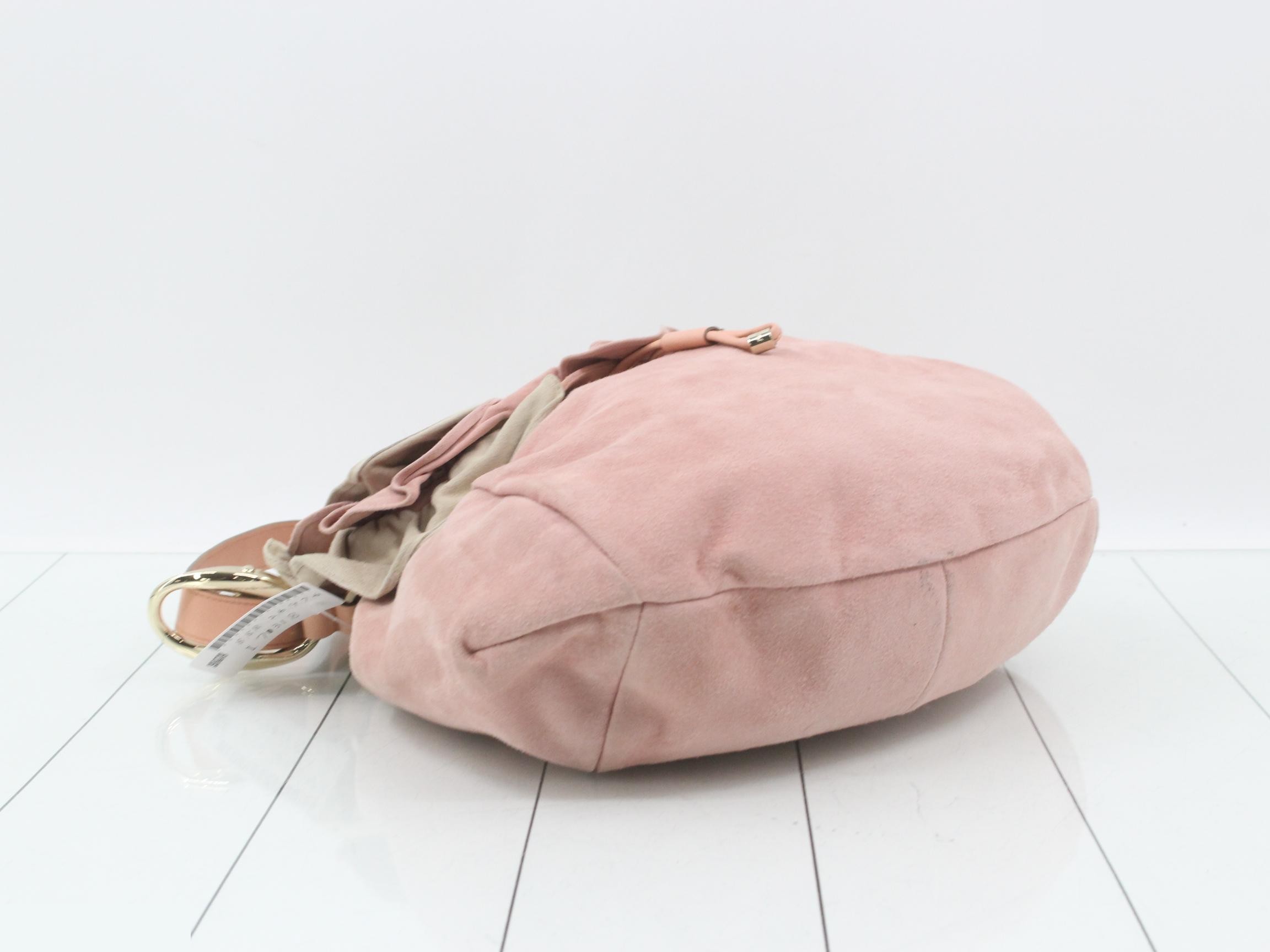 Suede Rose Motif Shoulder Bag — view 5