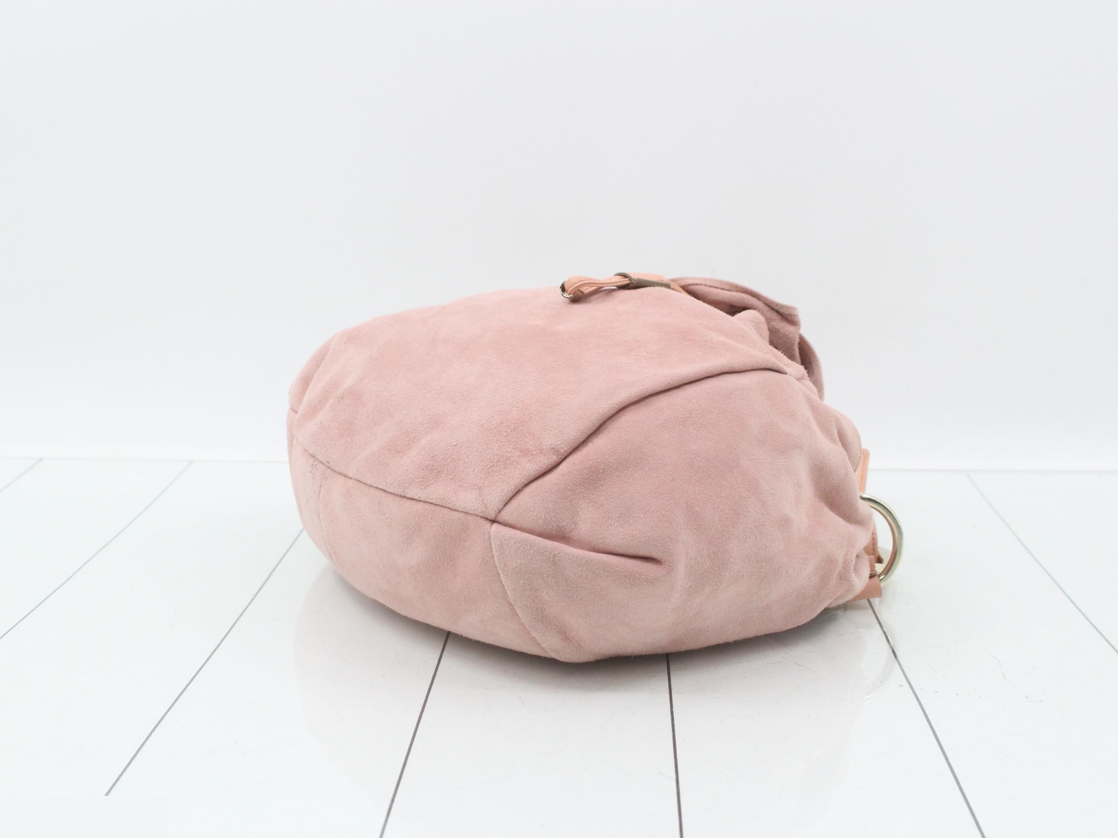 Suede Rose Motif Shoulder Bag — view 6