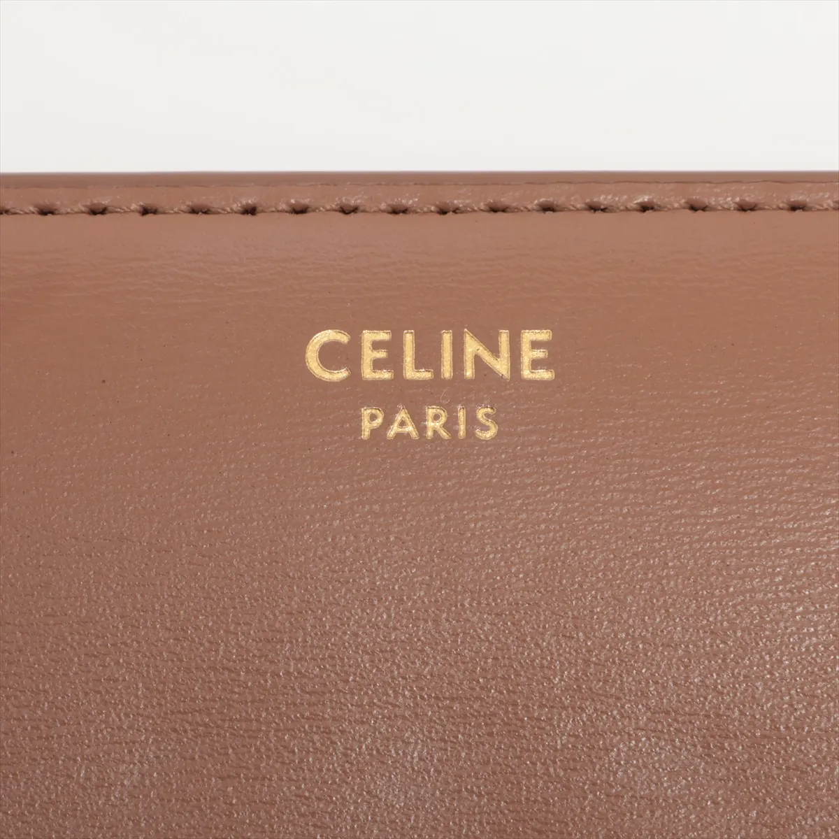Triomphe Small Flap Wallet Leather Compact Wallet Brown — view 8