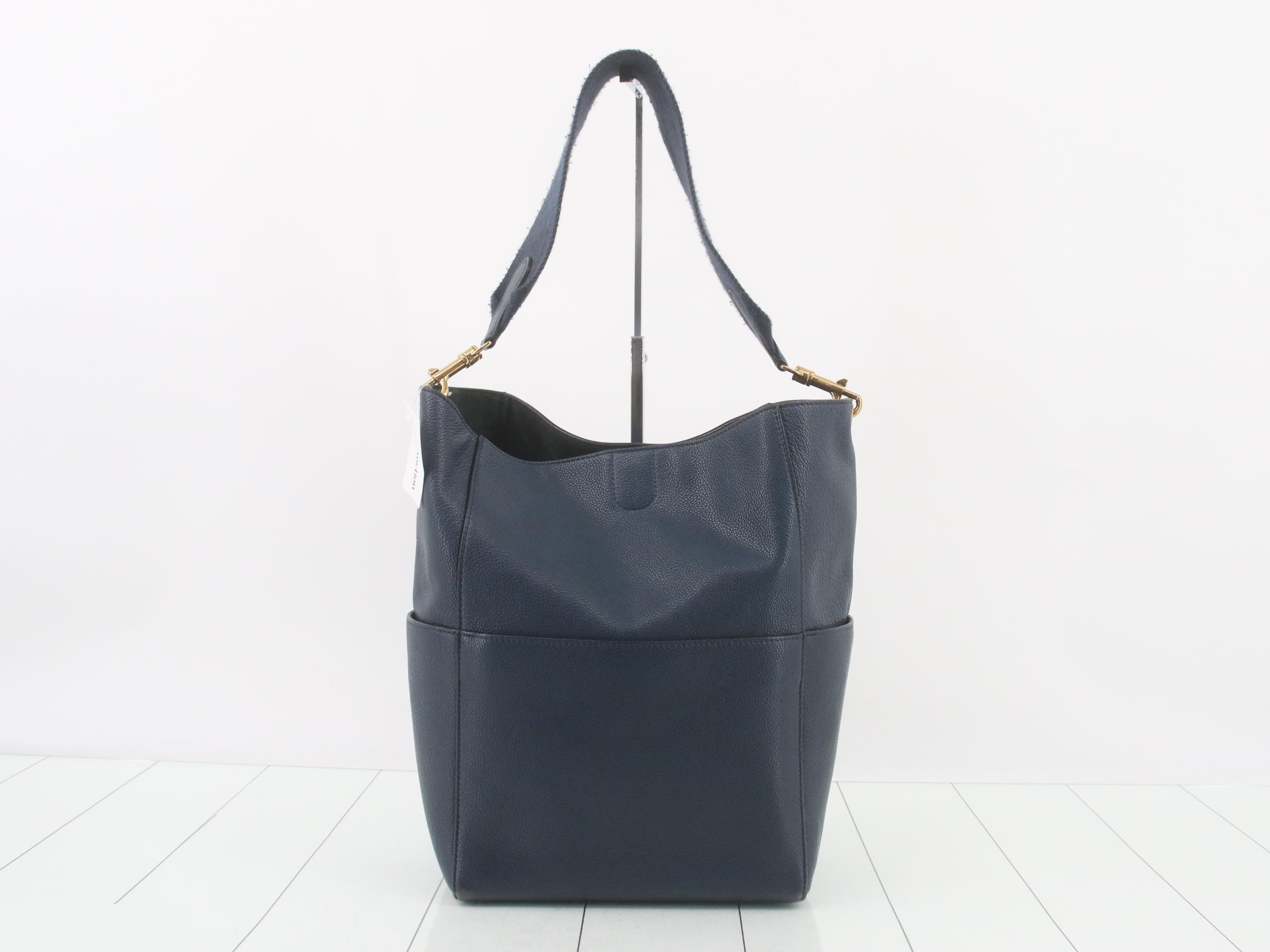 Sangle Bucket Bag/Shoulder Bag, Navy — view 2
