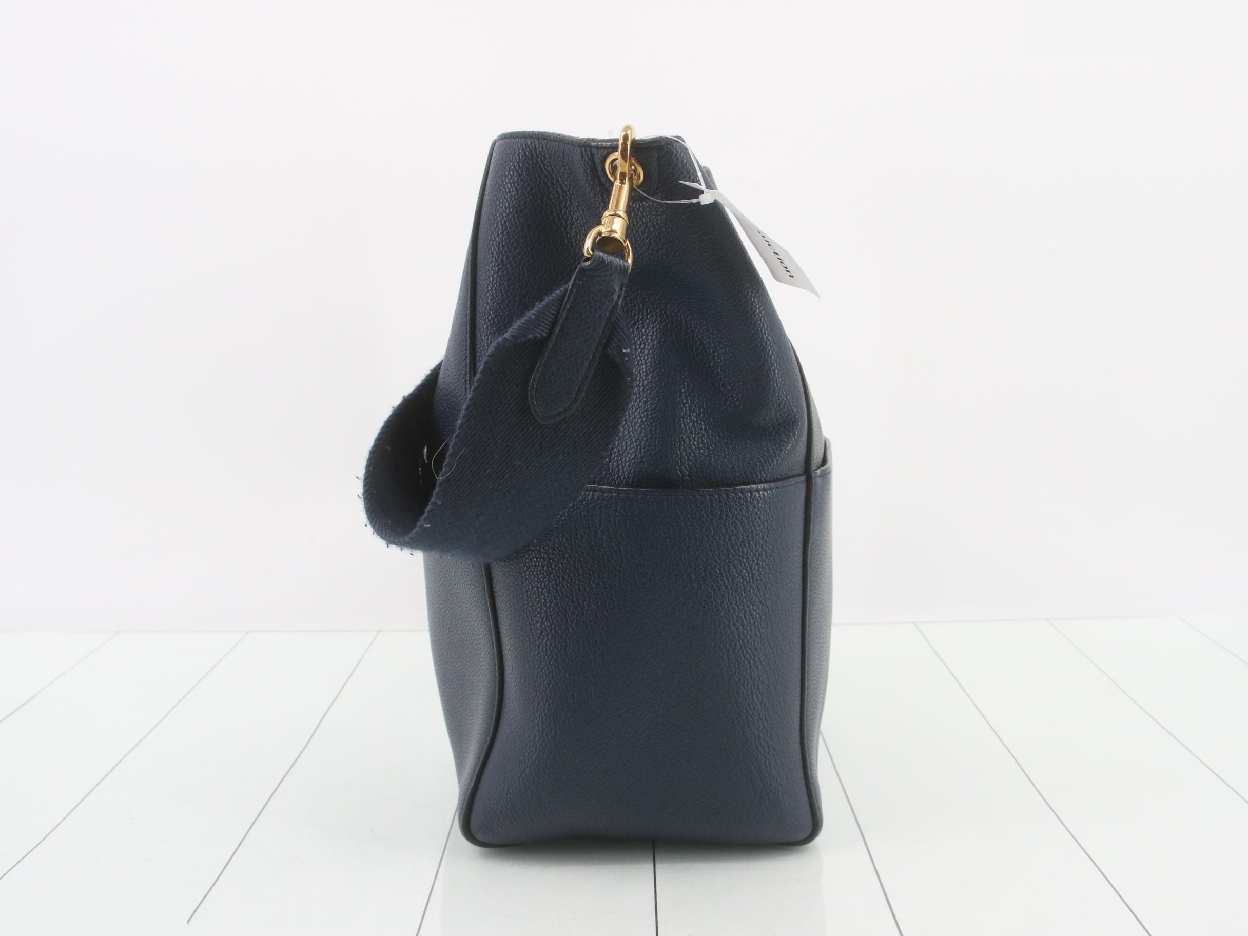 Sangle Bucket Bag/Shoulder Bag, Navy — view 3