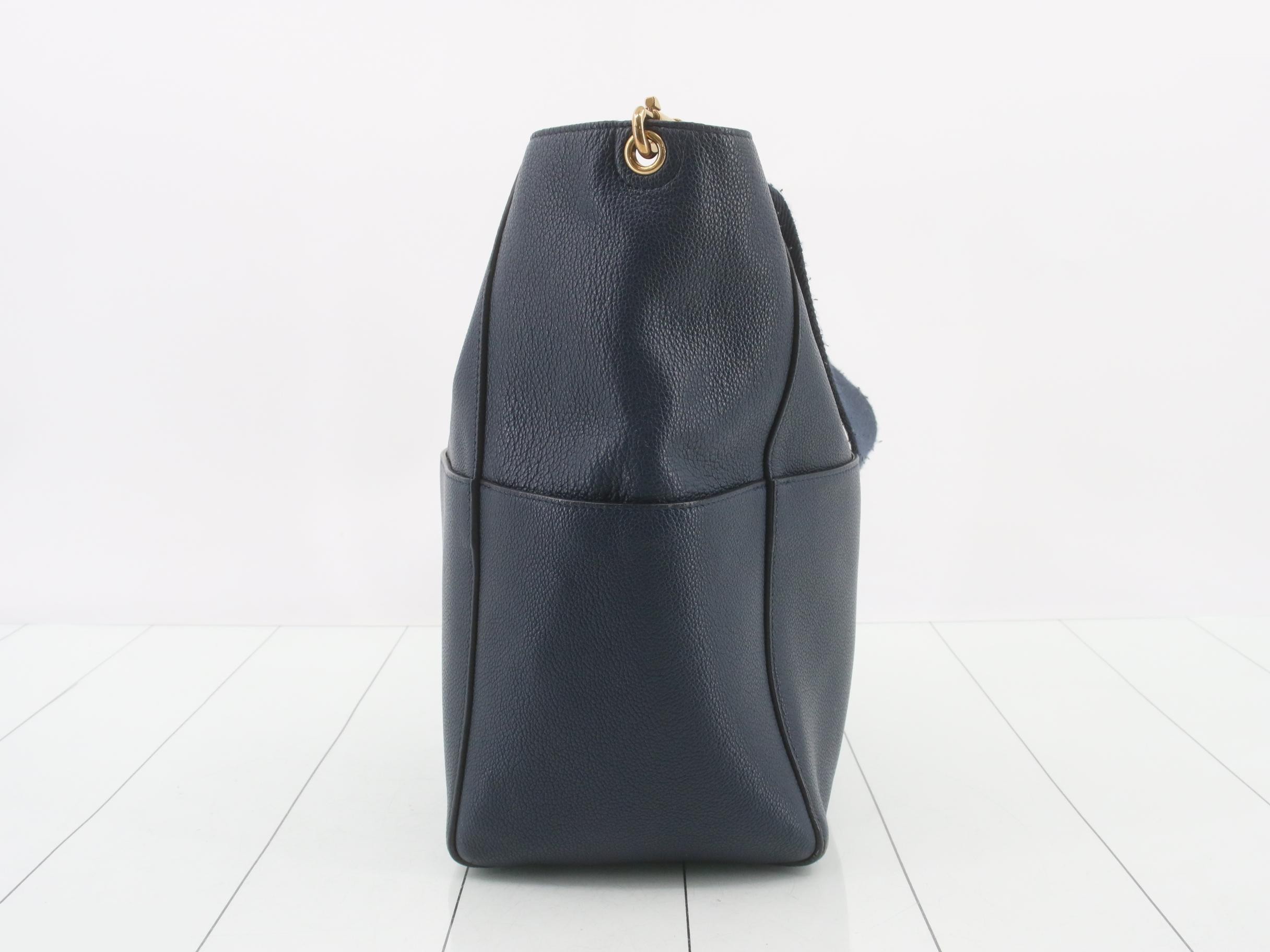 Sangle Bucket Bag/Shoulder Bag, Navy — view 4