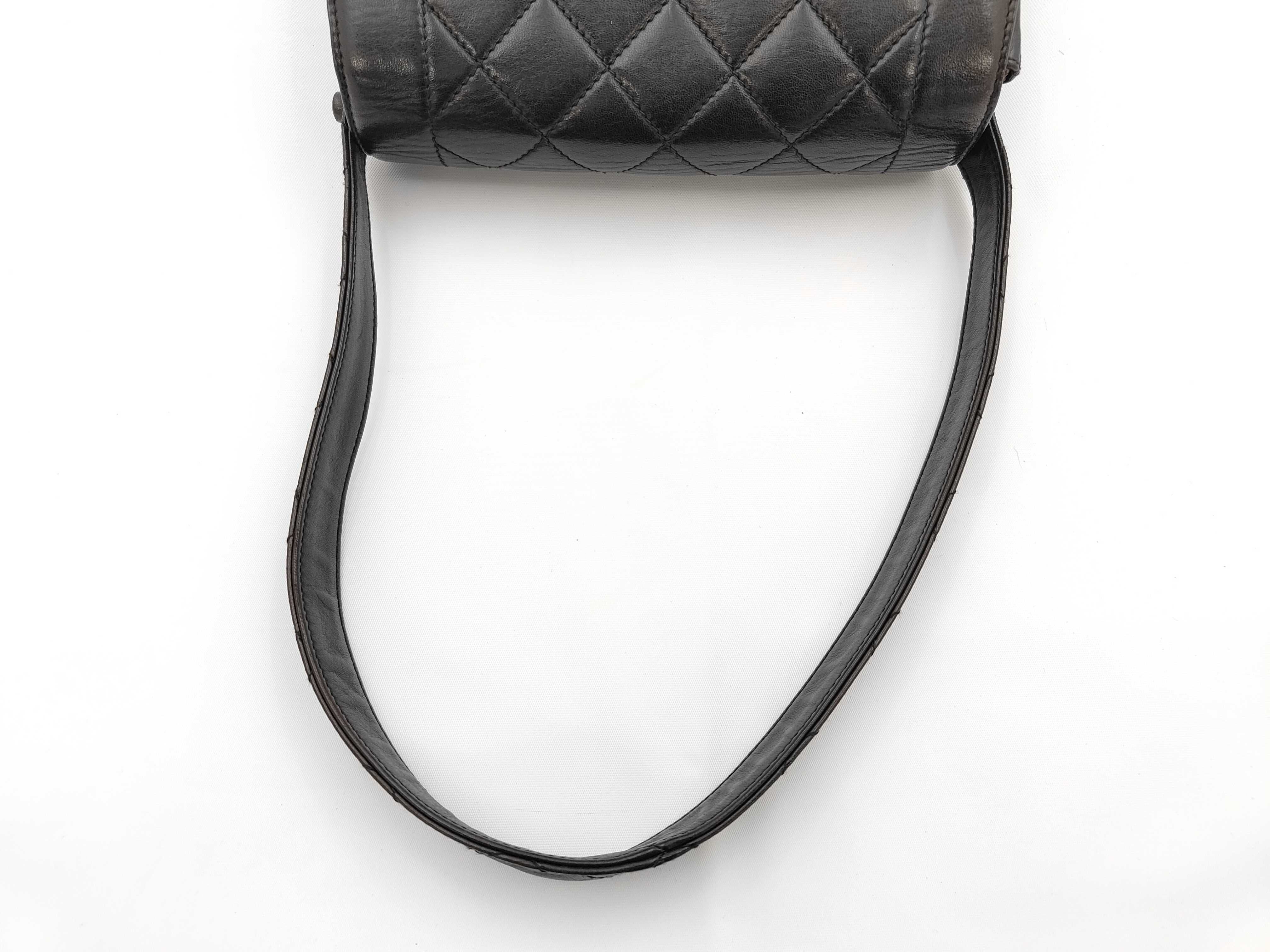 Diana Shoulder Bag, Leather, Black, Gold Hardware, 5003273 — view 3