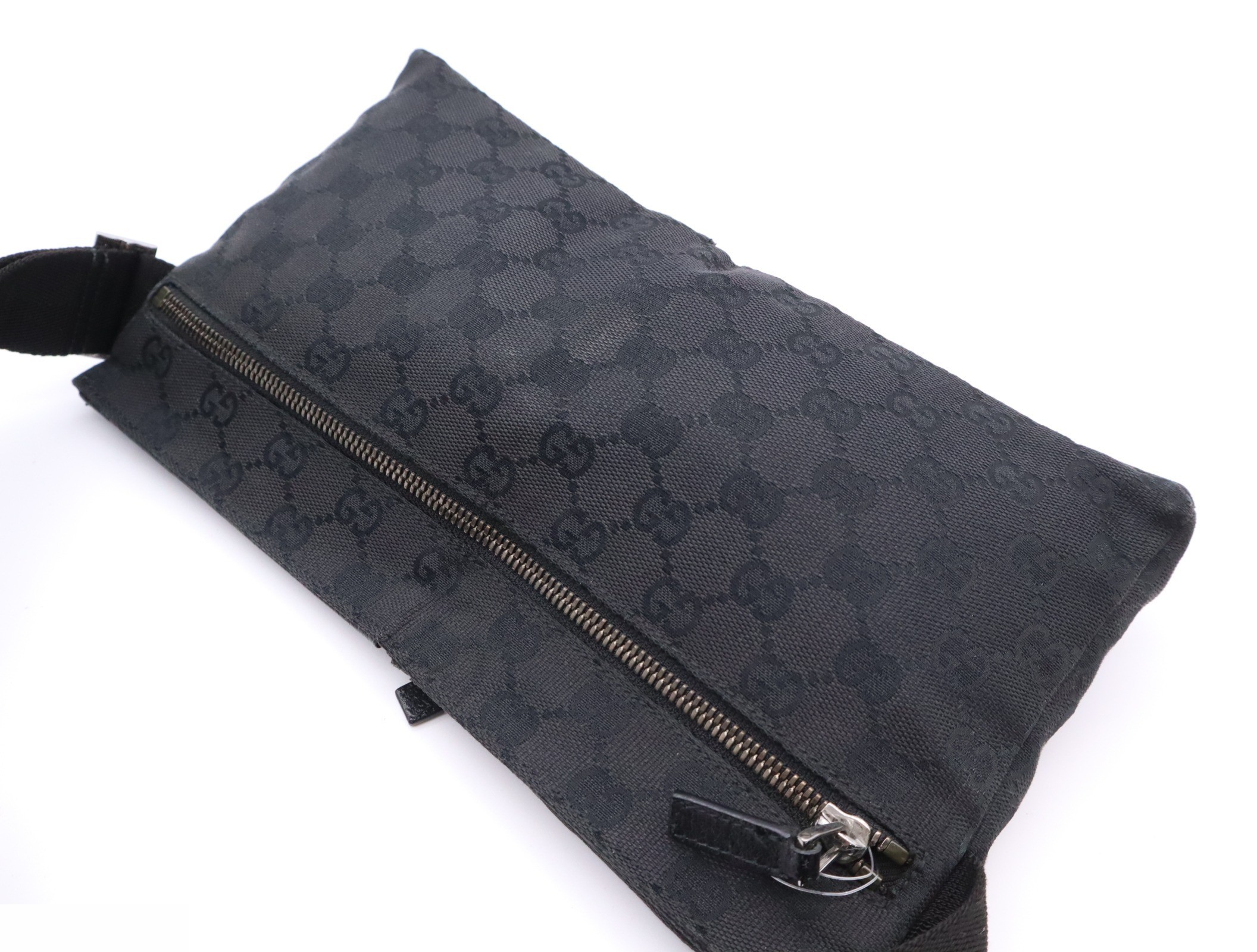 Waist bag, silver hardware, black — view 2