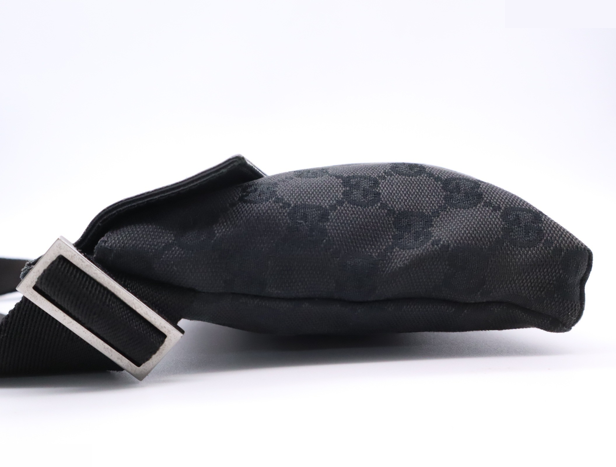 Waist bag, silver hardware, black — view 3