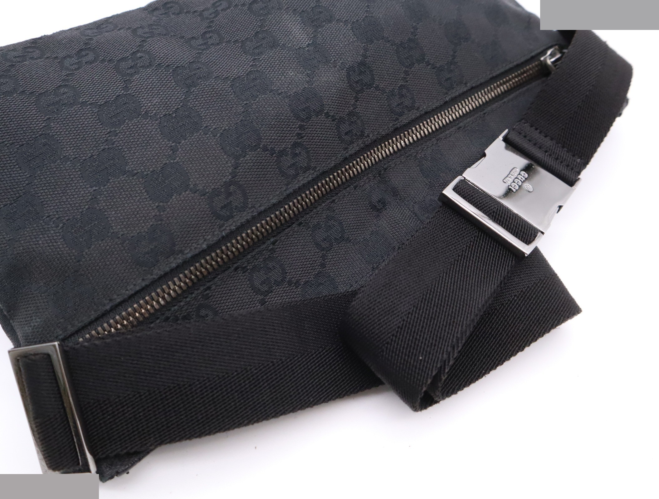 Waist bag, silver hardware, black — view 6