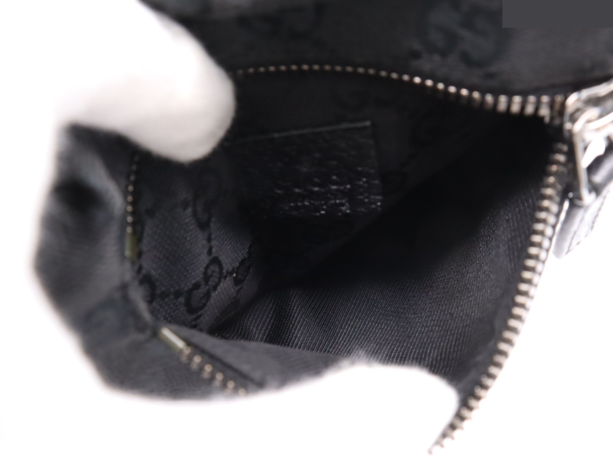 Waist bag, silver hardware, black — view 7