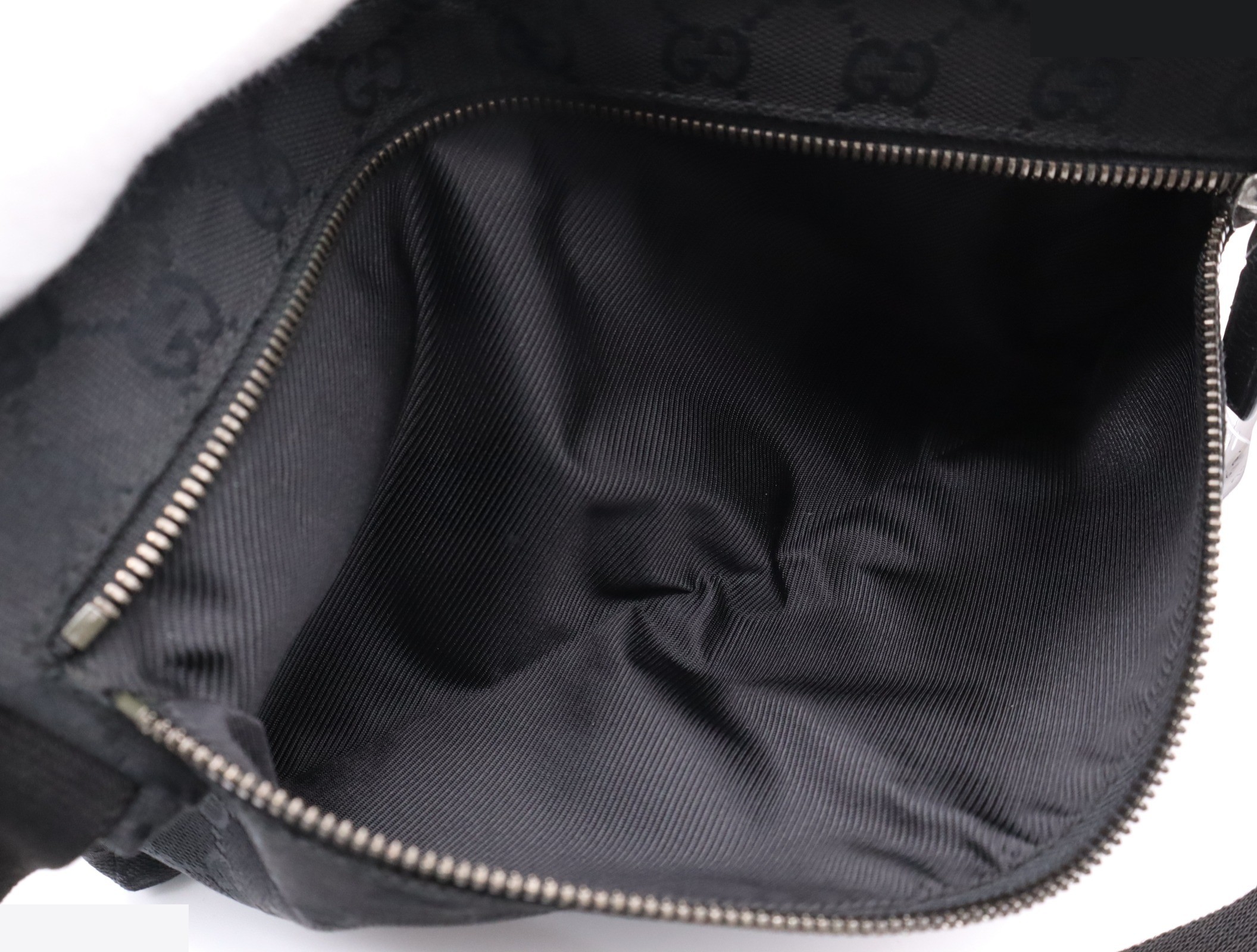 Waist bag, silver hardware, black — view 9