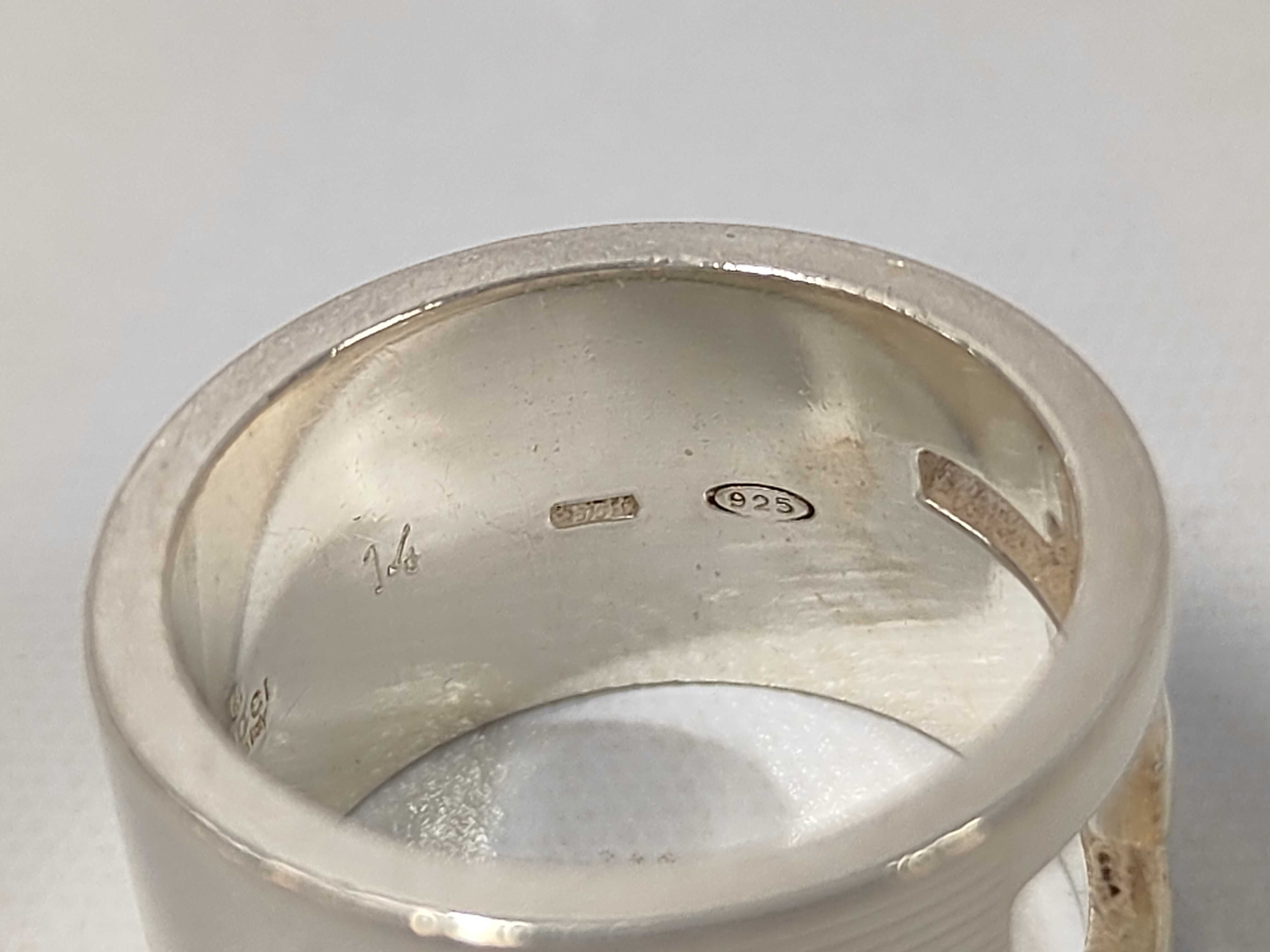Branded Cutout G Sterling Silver 925 Ring — view 5