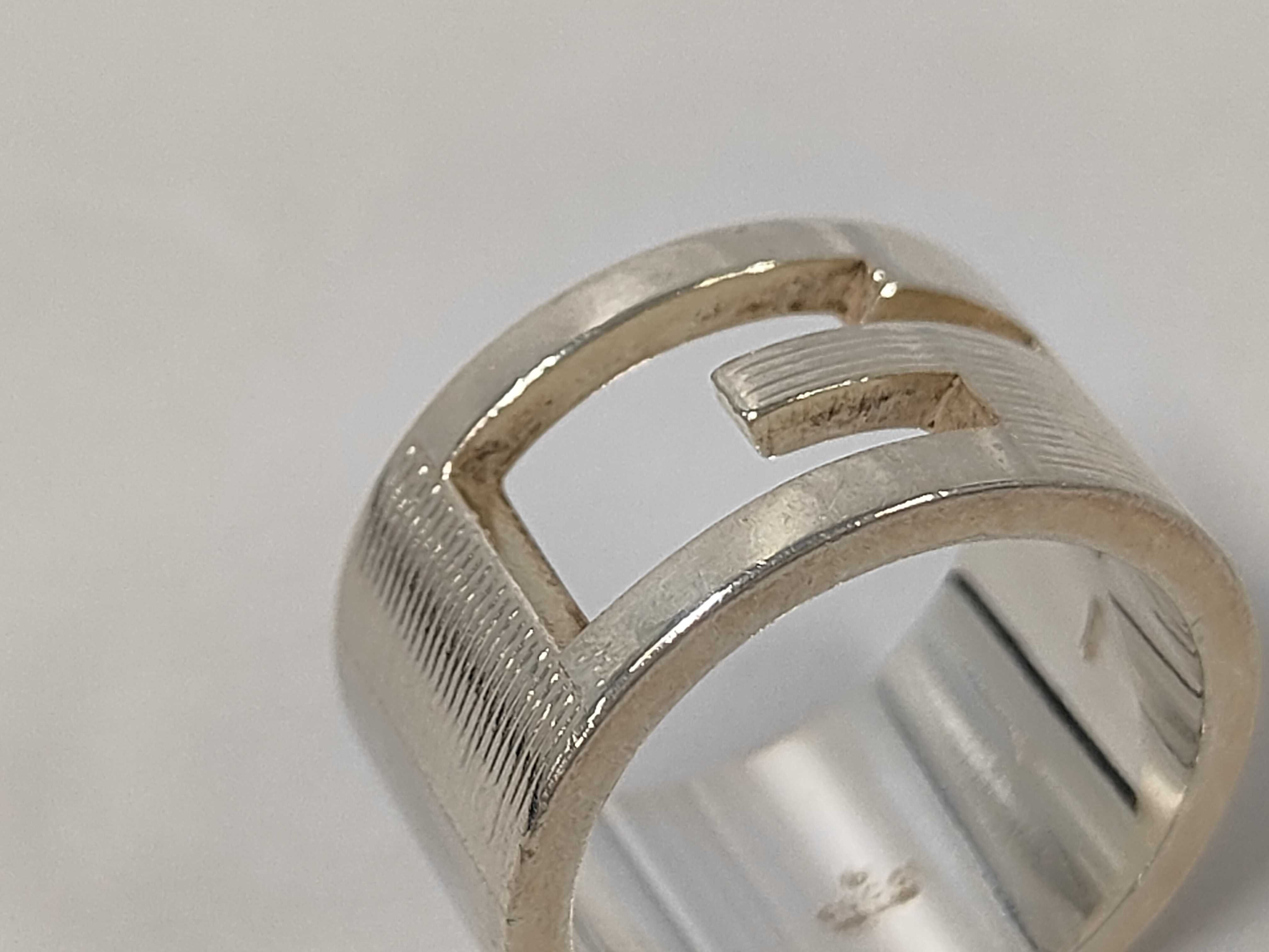 Branded Cutout G Sterling Silver 925 Ring — view 8