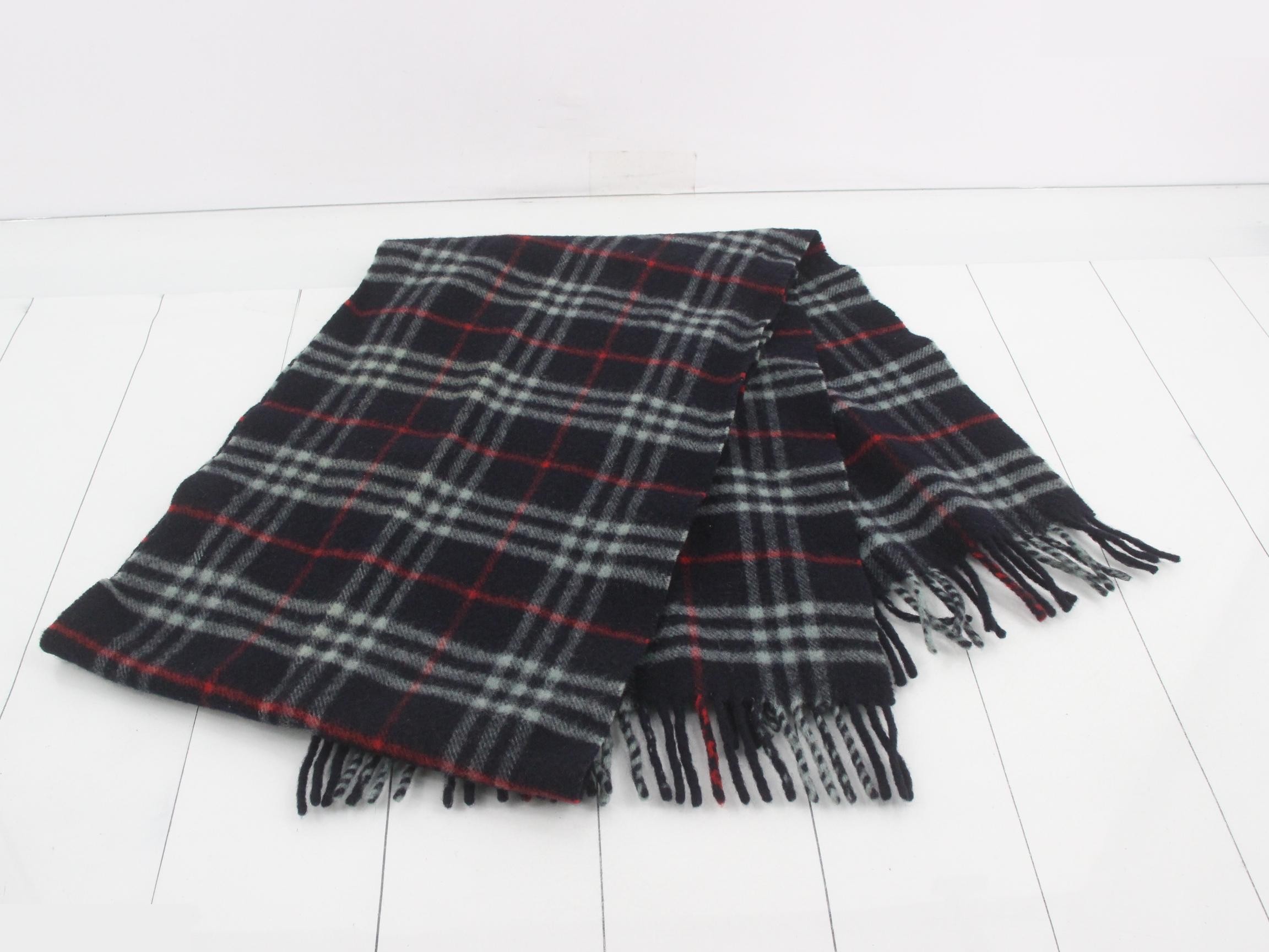 Scarf, Nova Check pattern, navy — view 3