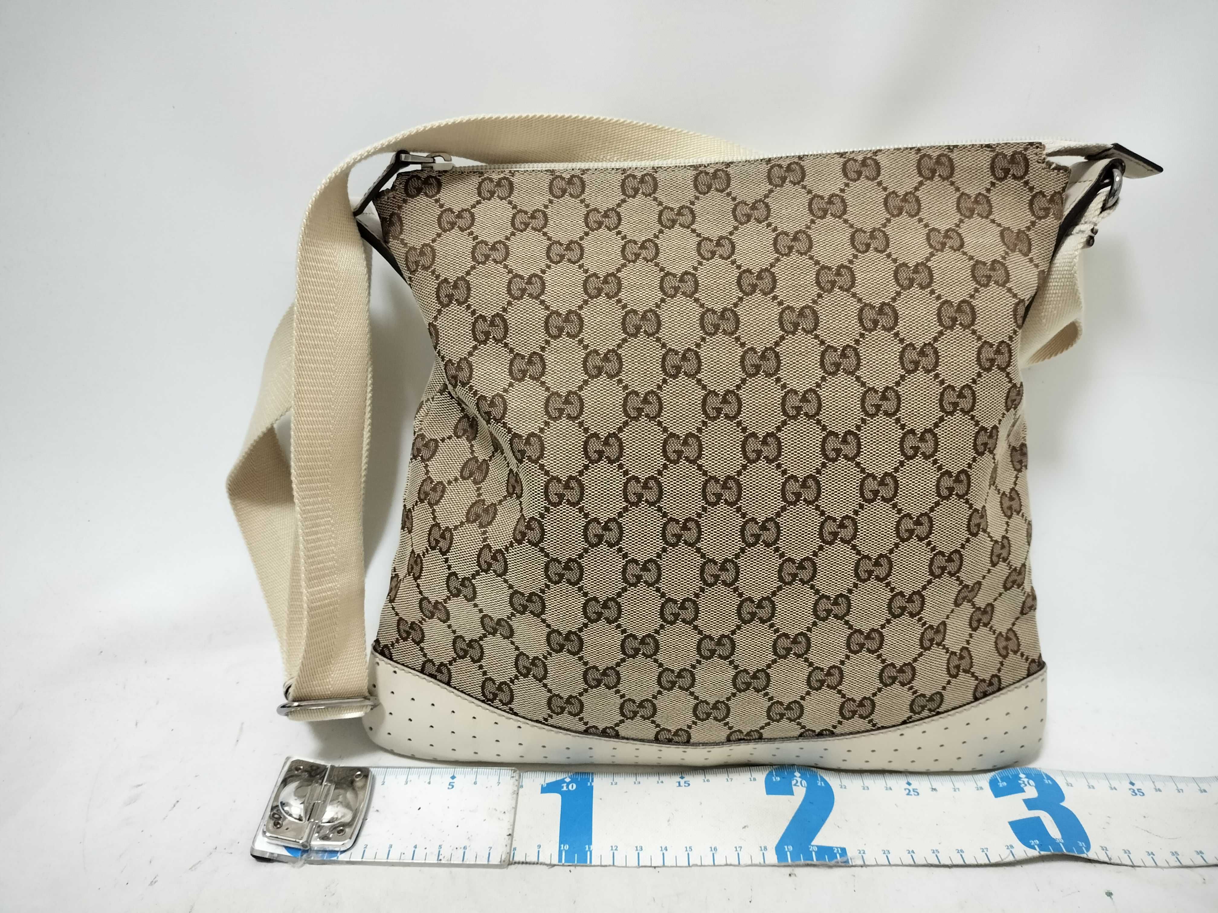 GG Canvas Shoulder Bag, Off-White, GG Canvas, 145857 001013 — view 2