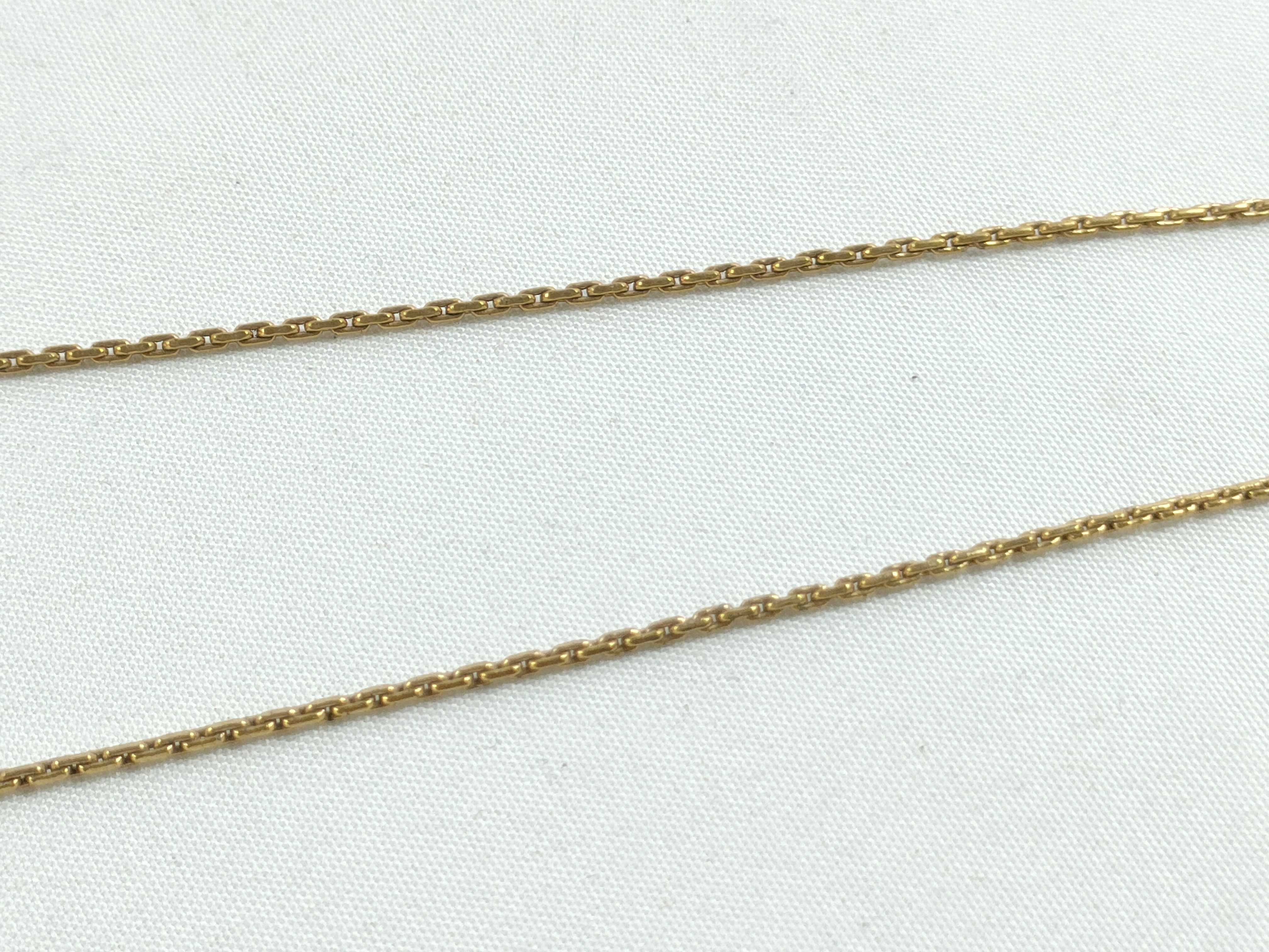 Christian necklace, rhinestone, gold and black. — view 5