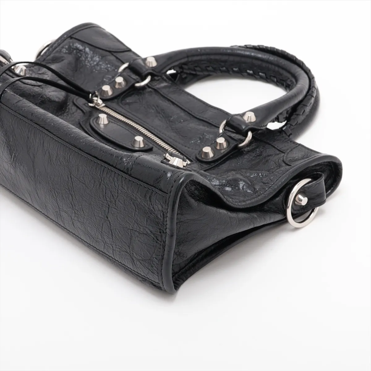 Le City Small Leather 2-Way Handbag, Black — view 3