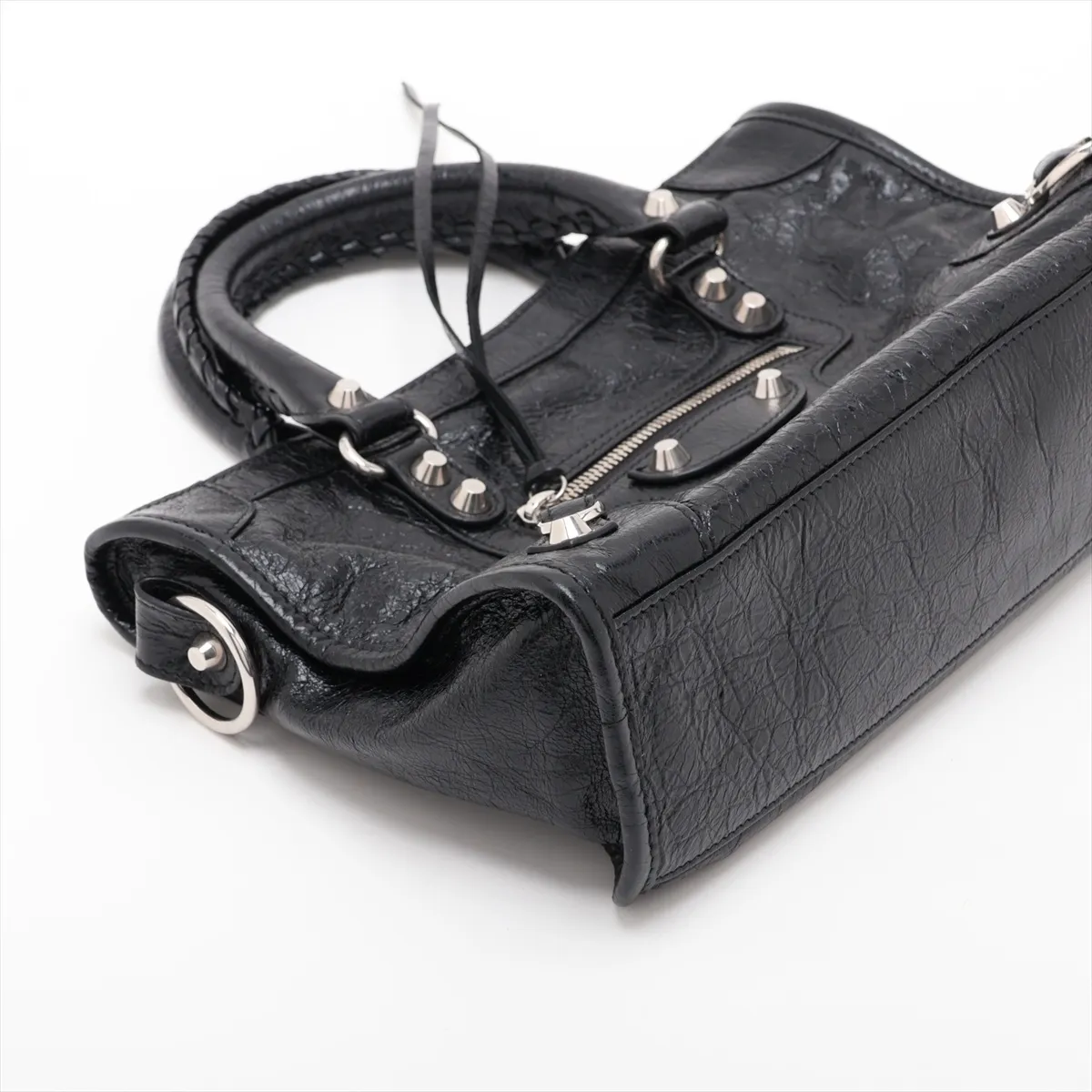 Le City Small Leather 2-Way Handbag, Black — view 4